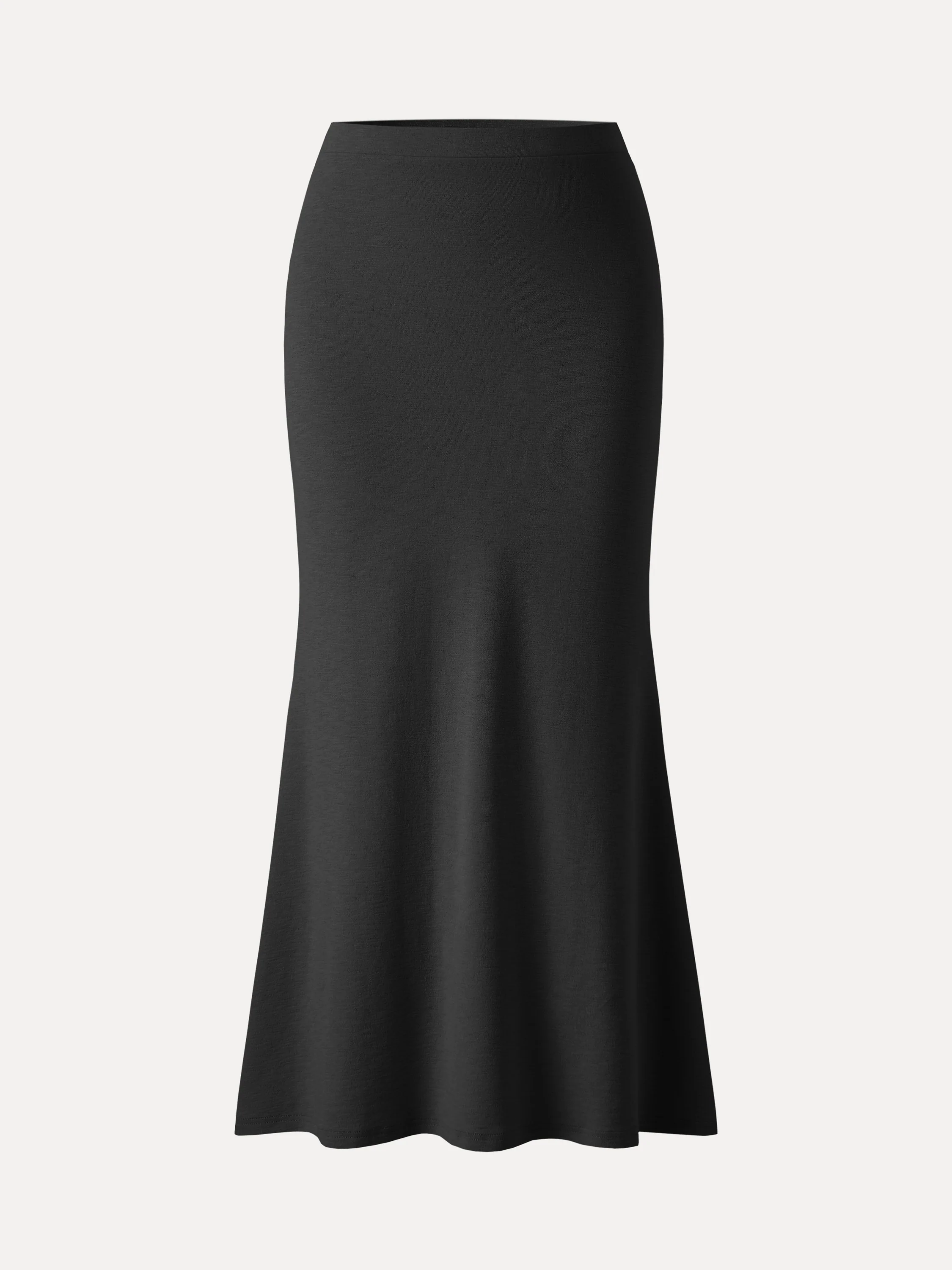 Matte Smooth Drapey Mermaid Flare Maxi Skirt - Image 10