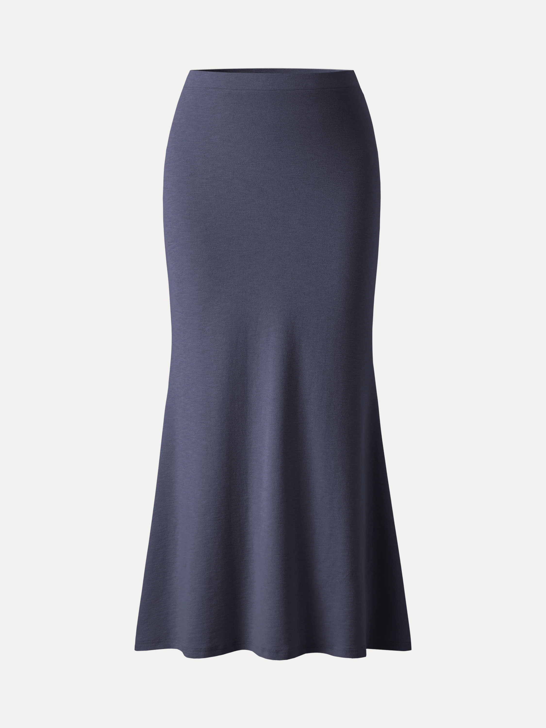 Matte Smooth Drapey Mermaid Flare Maxi Skirt - Image 9