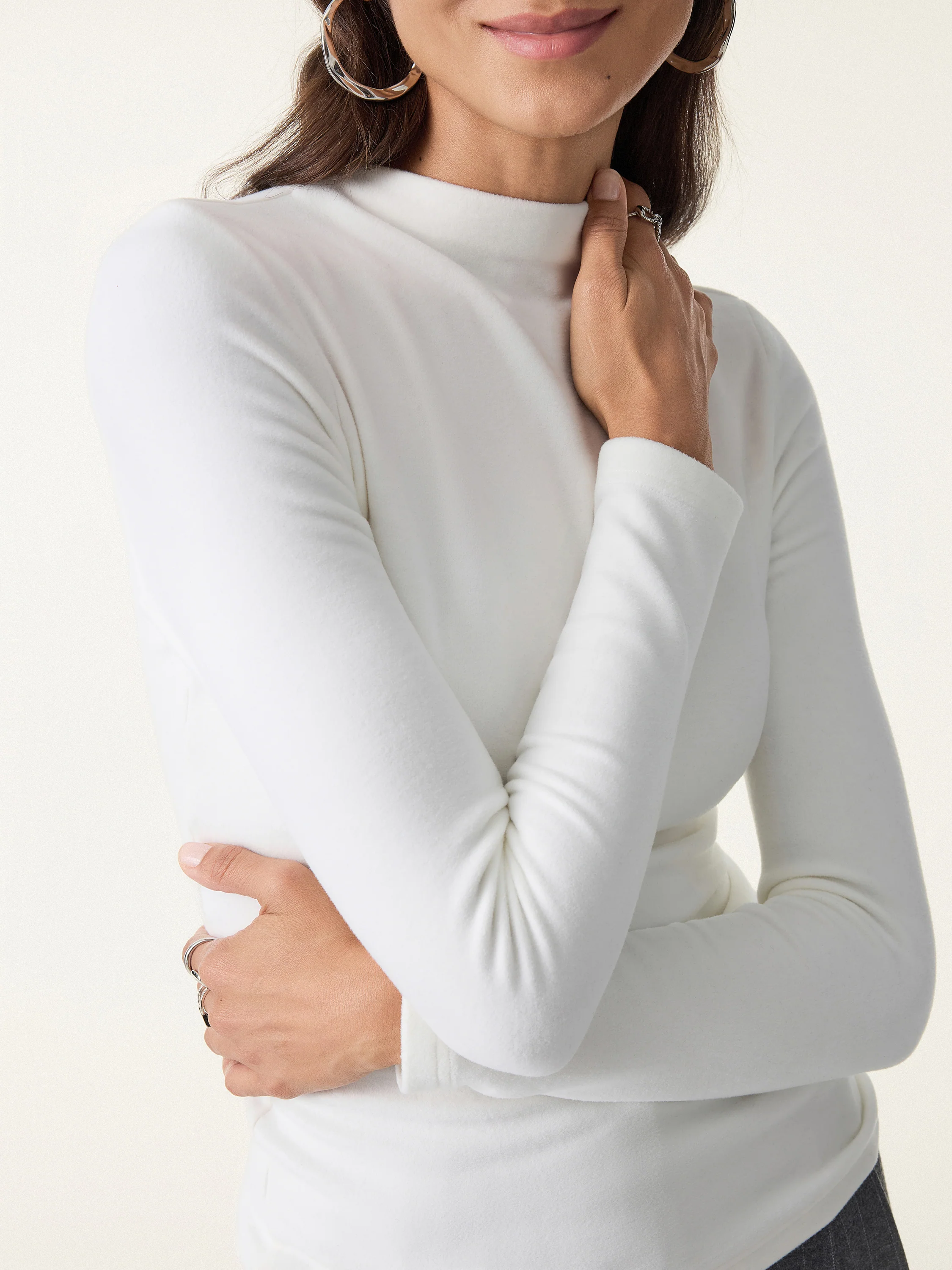 MaxWarm Brushed Mockneck Long Sleeve Bra Top - Image 5