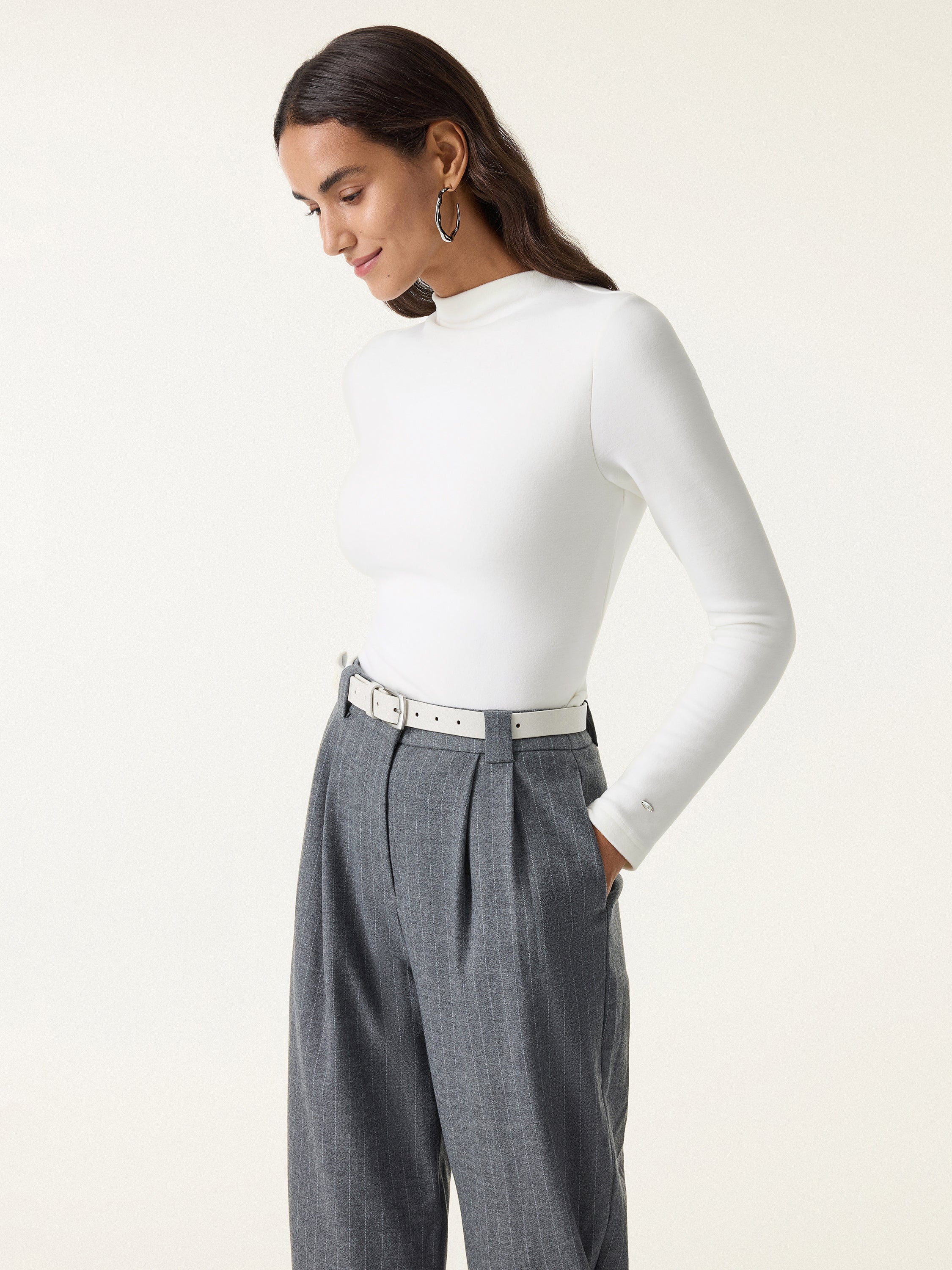 MaxWarm Brushed Mockneck Long Sleeve Bra Top - Image 6