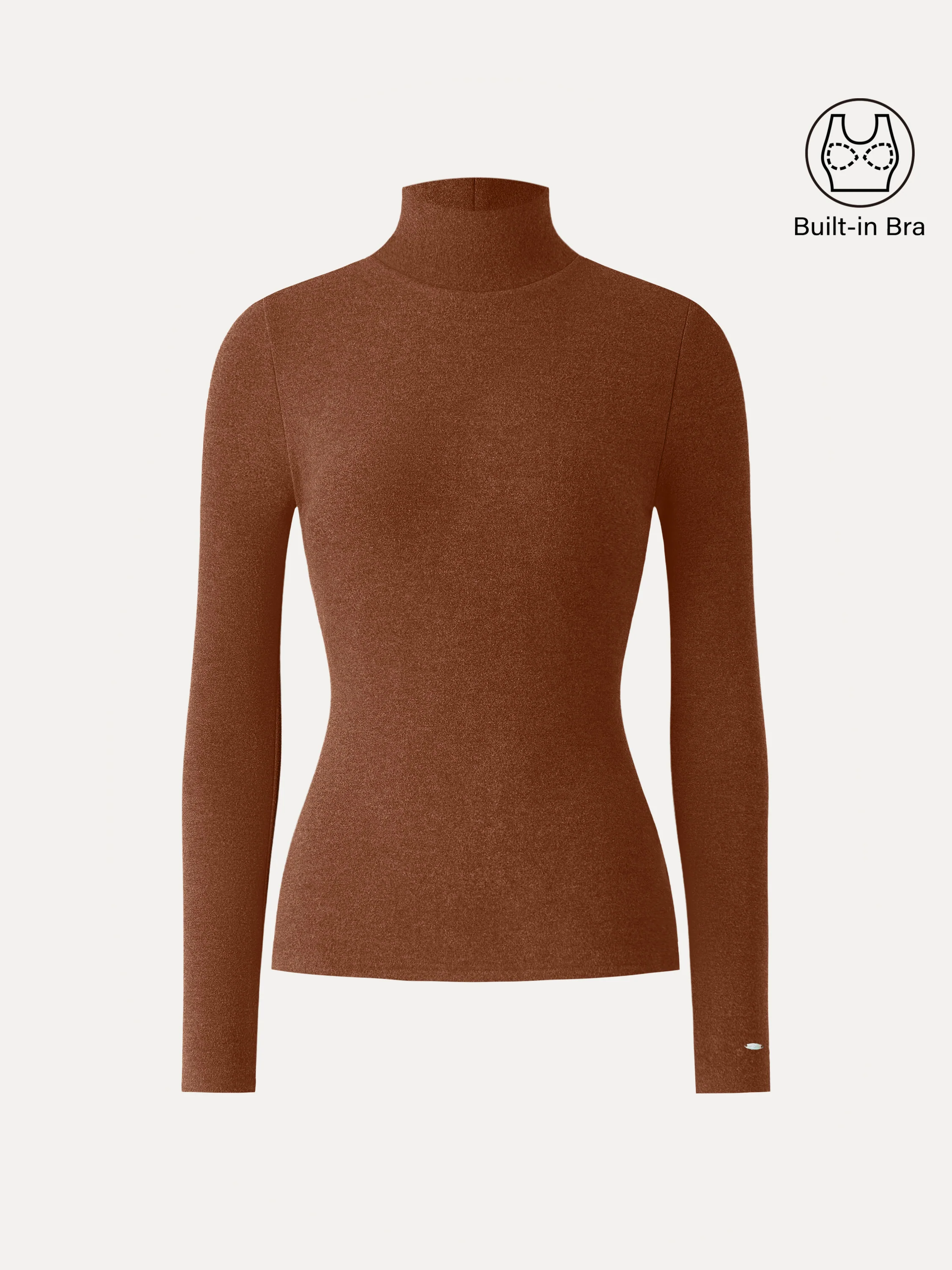 MaxWarm Turtleneck Long Sleeve Bra Top - Image 21