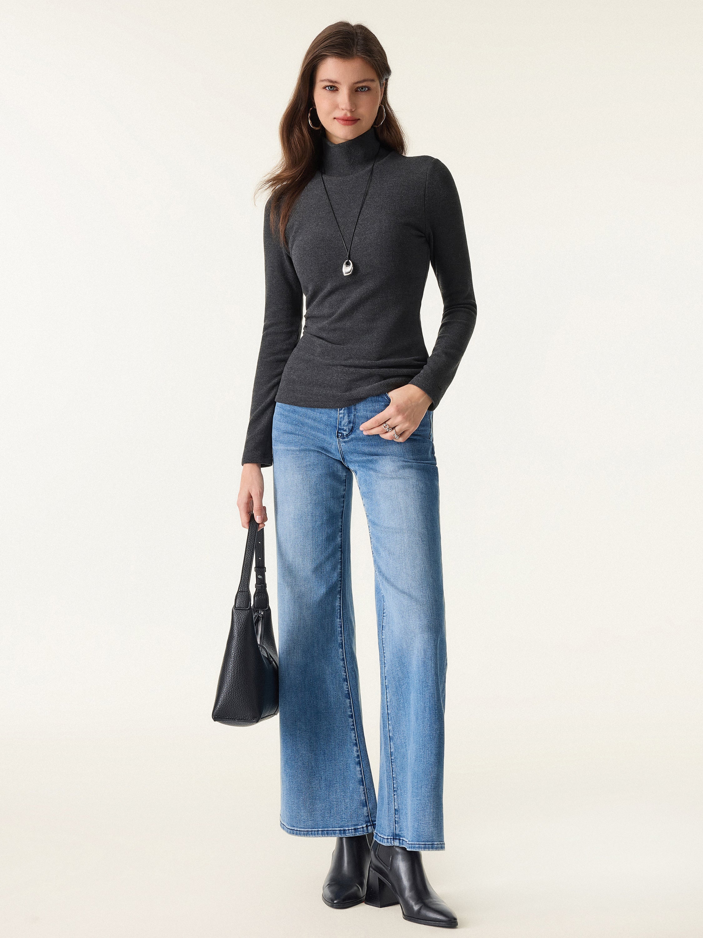 MaxWarm Turtleneck Long Sleeve Bra Top - Image 4