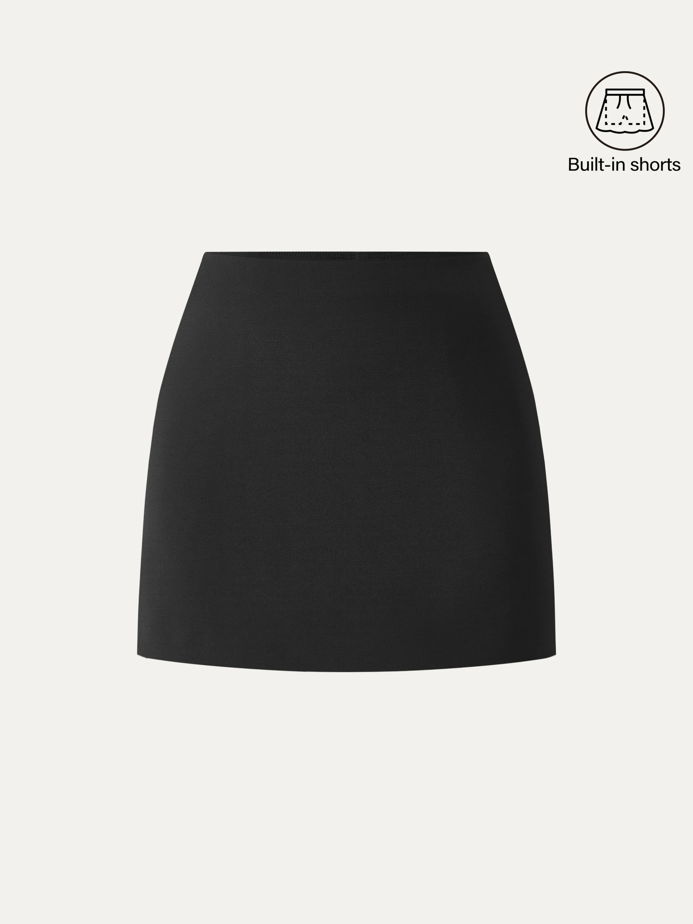 Mid Rise Pull-on A-line Skirt with Pockets - Image 4