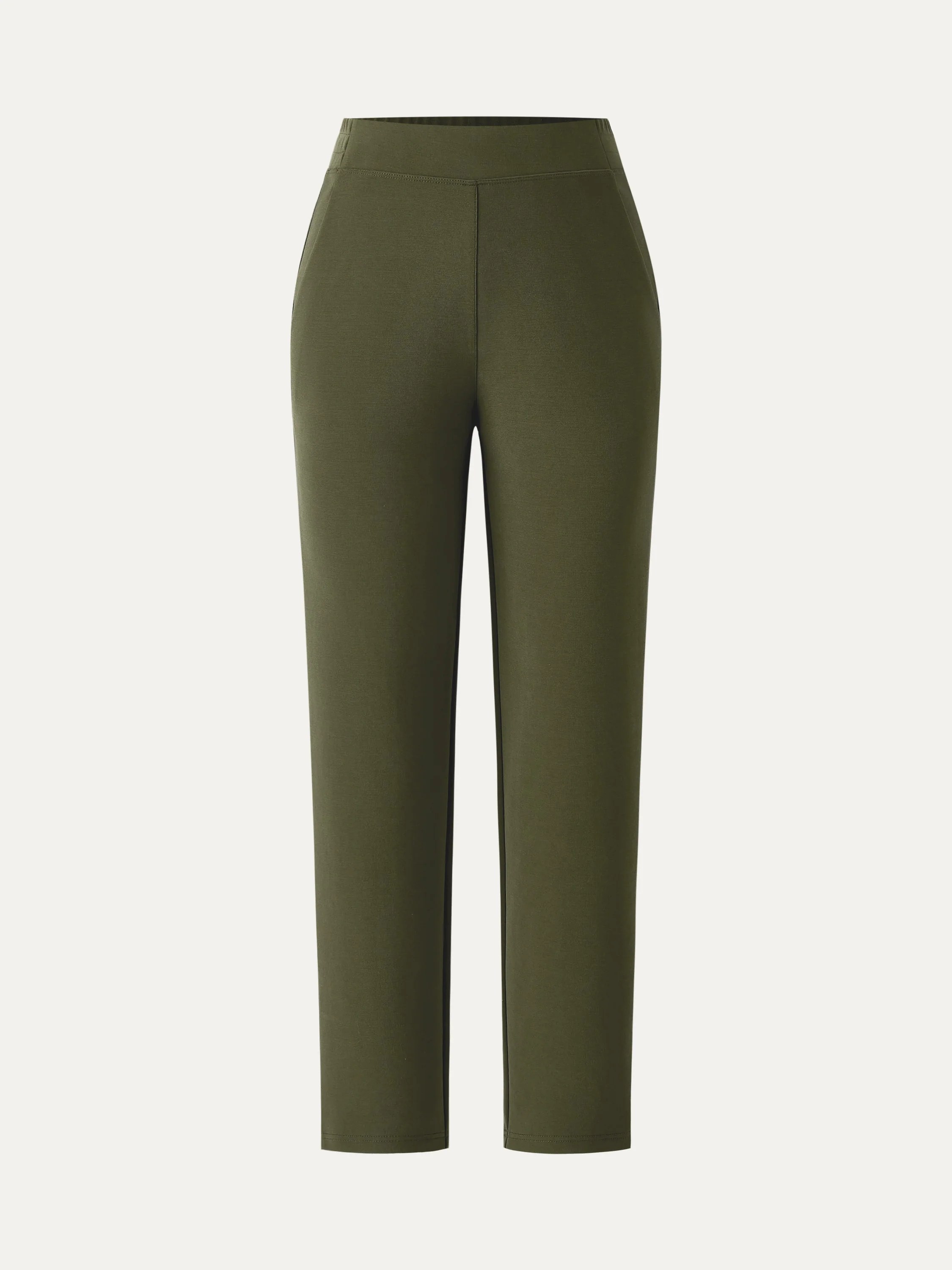 Mid Rise Pull-on Tapered Pants with Pockets - Image 13