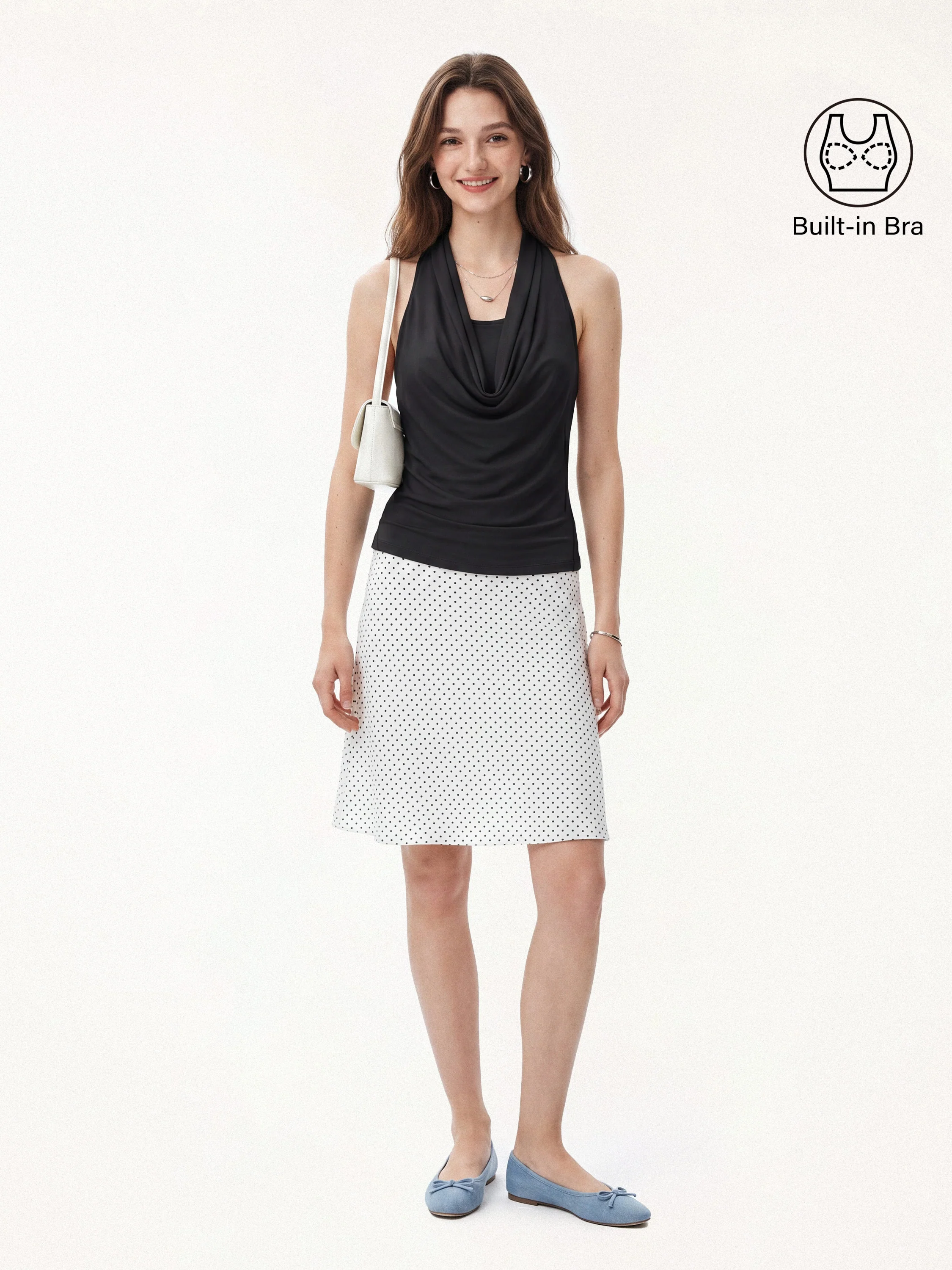 Matte Multi-Wear Cowl Neck Bra Top - Image 16