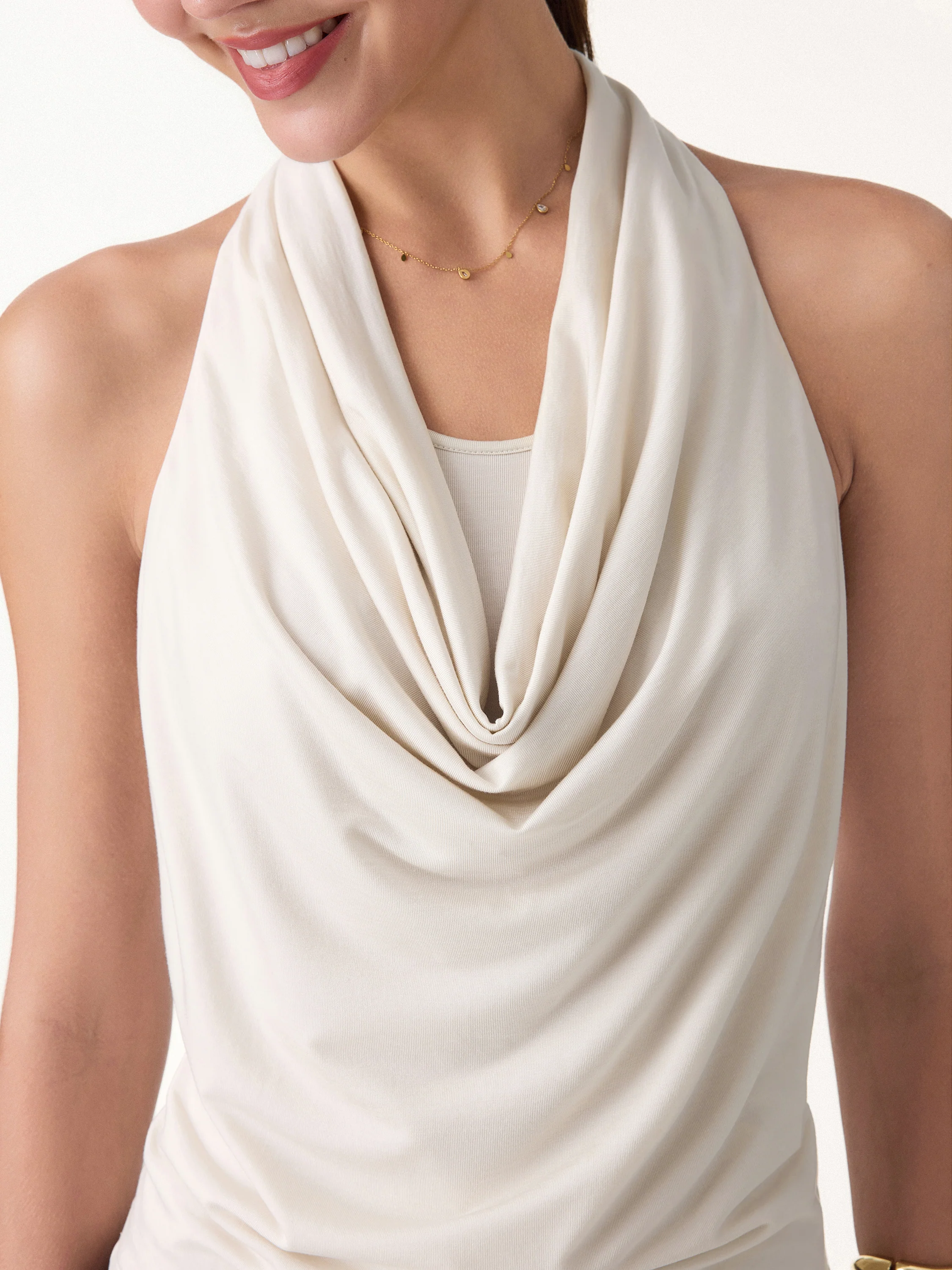 Matte Multi-Wear Cowl Neck Bra Top - Image 7