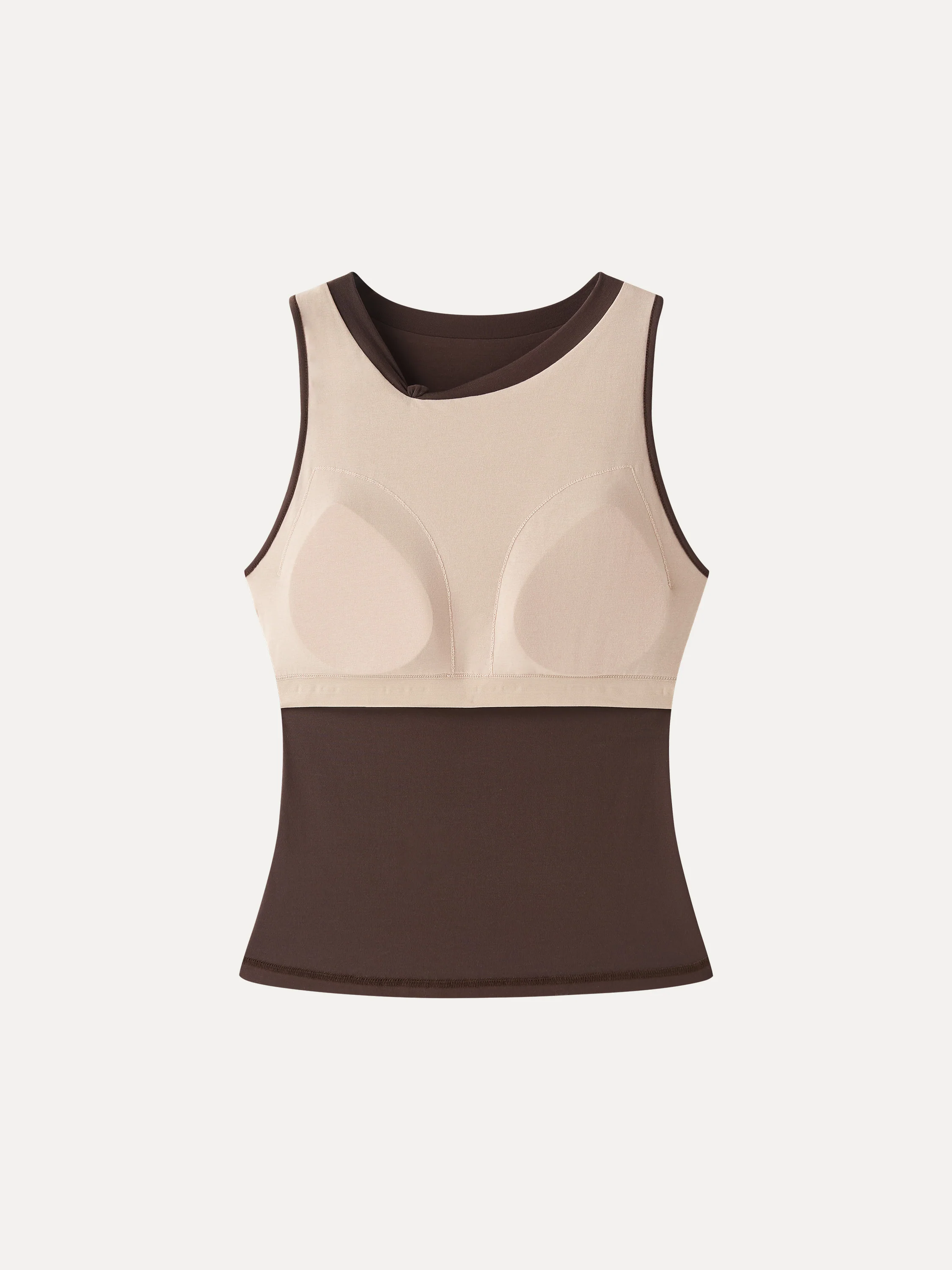 Milky Smooth Round Neck Sleeveless Top with Bow - Image 8