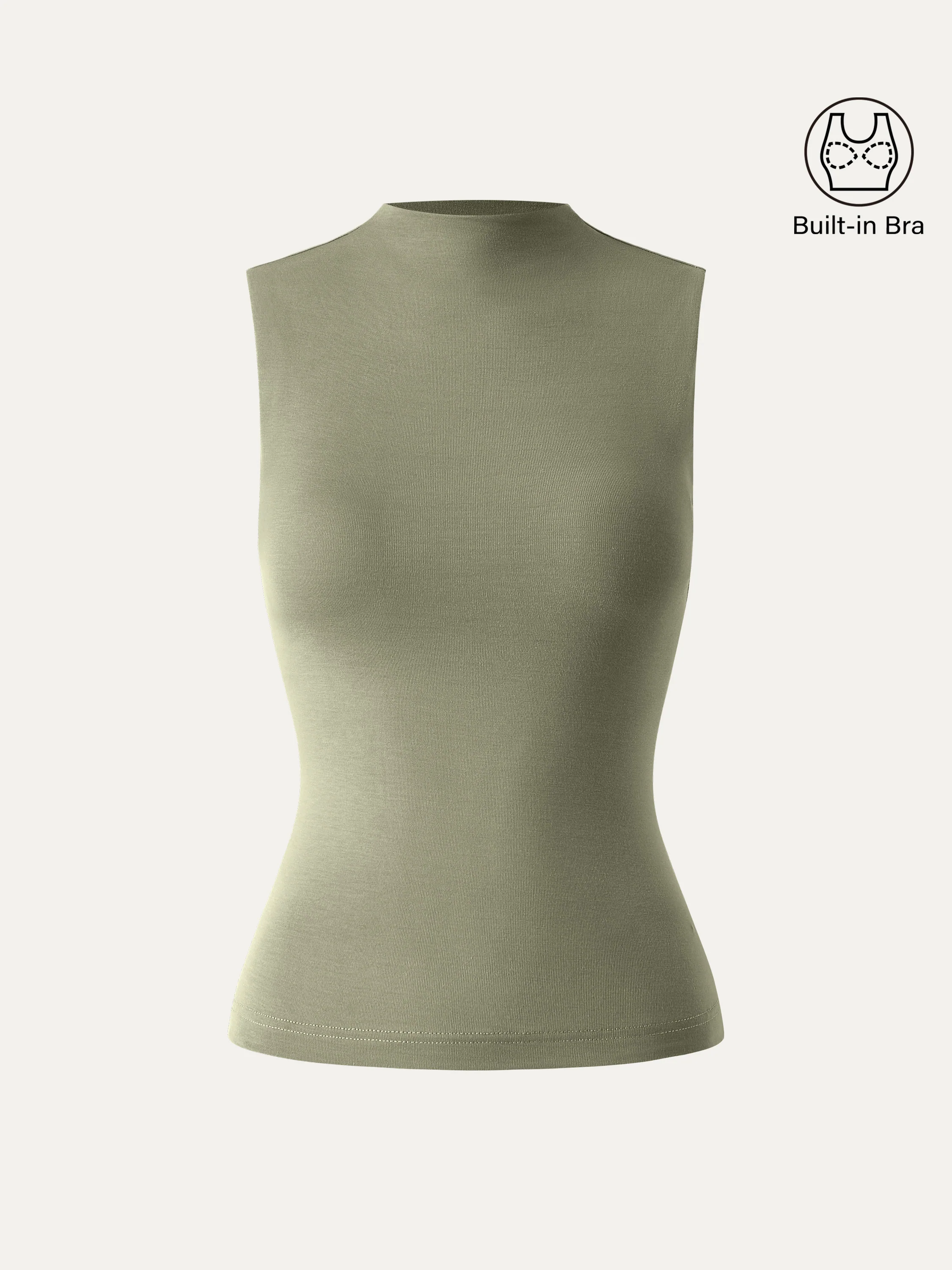 Mockneck New Airy Bra Tank - Image 2