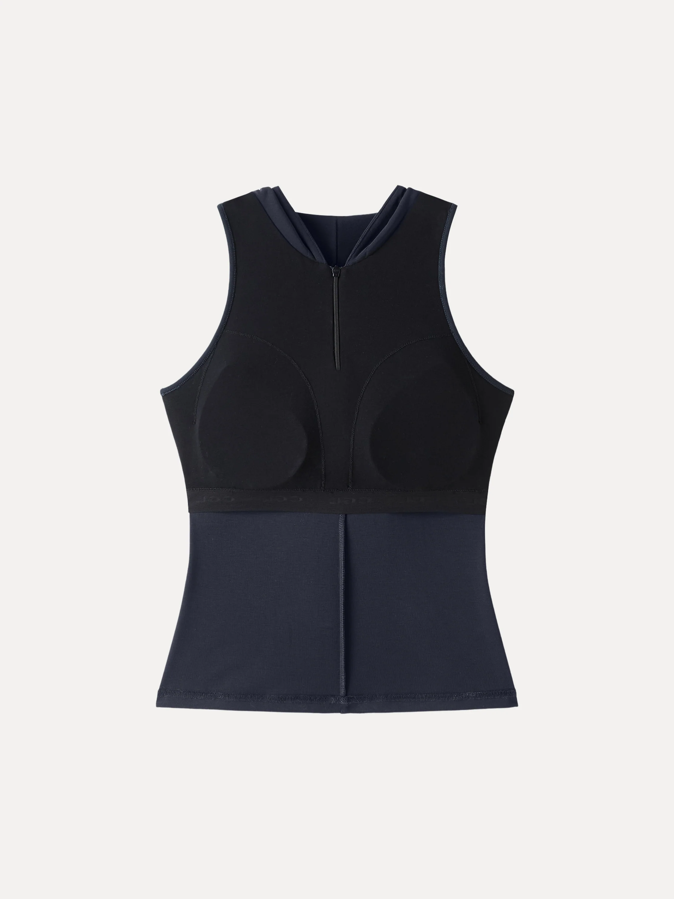 Modal Blend 1/4 Zip Hooded Sleeveless Bra Top - Image 7