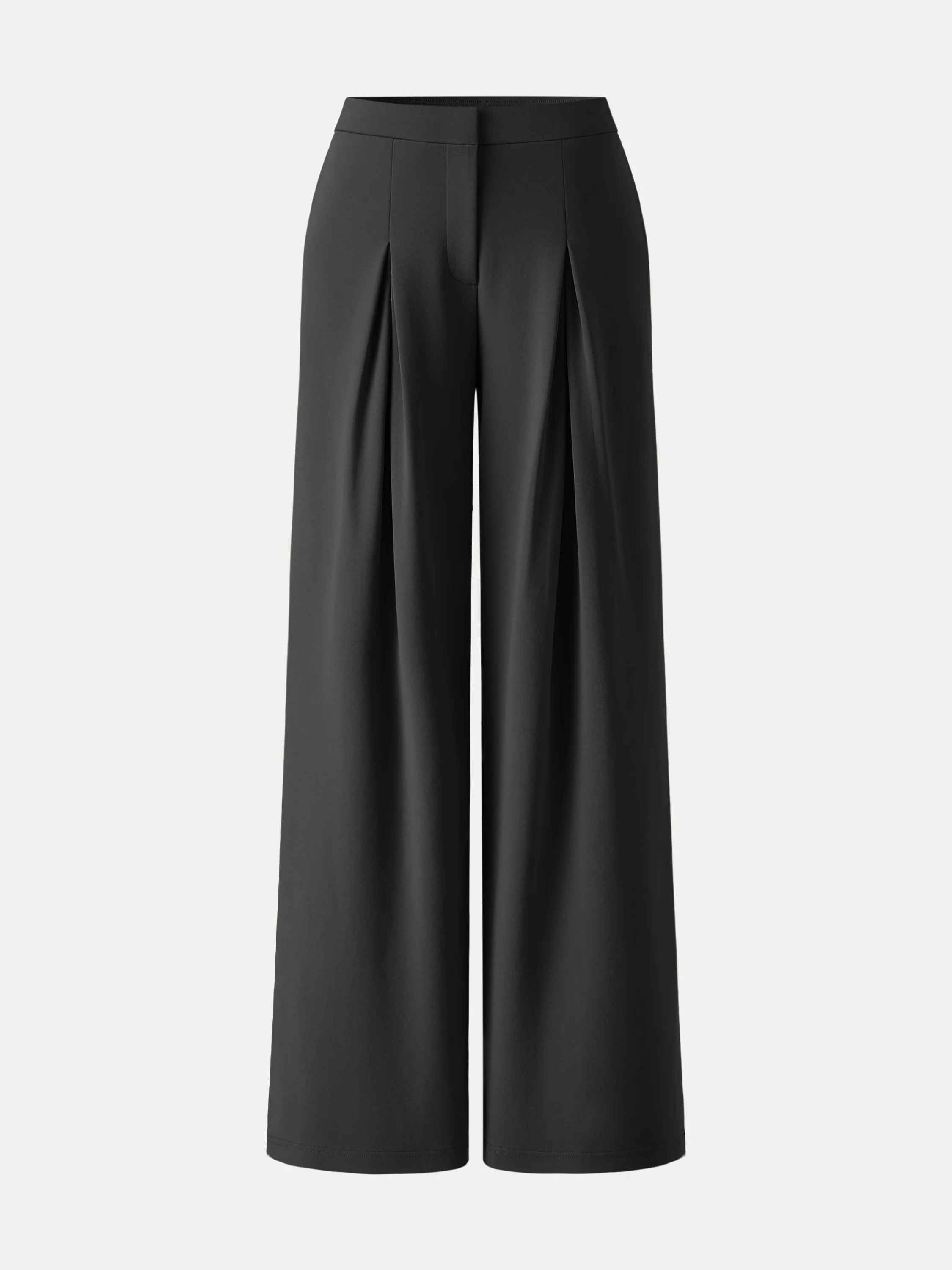 Modal Blend Drapey High Rise Wide Leg Pants - Image 4
