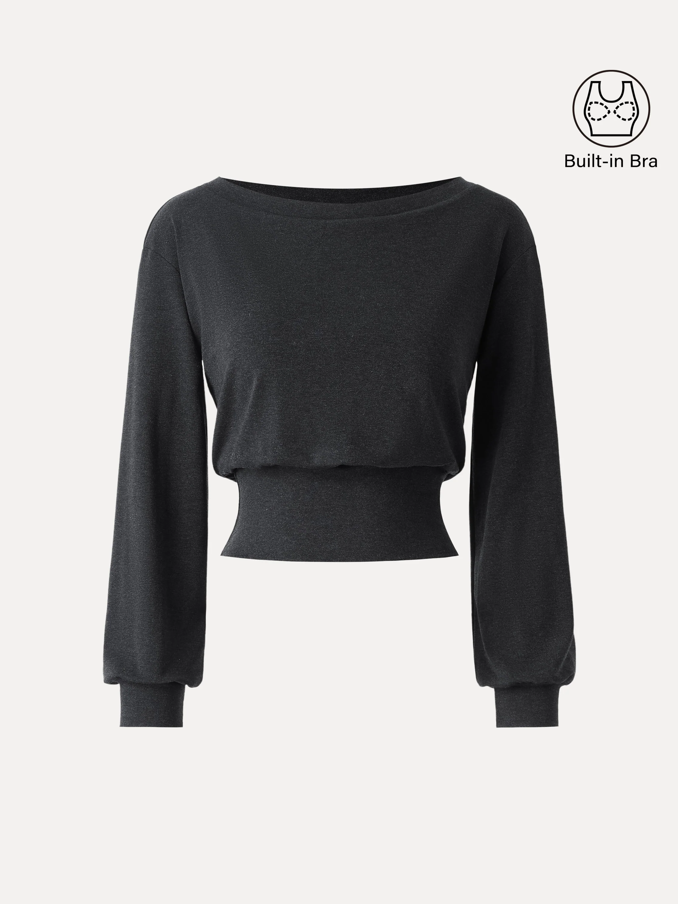 Non-Itchy Wool Blend Boatneck Bra Top - Image 11