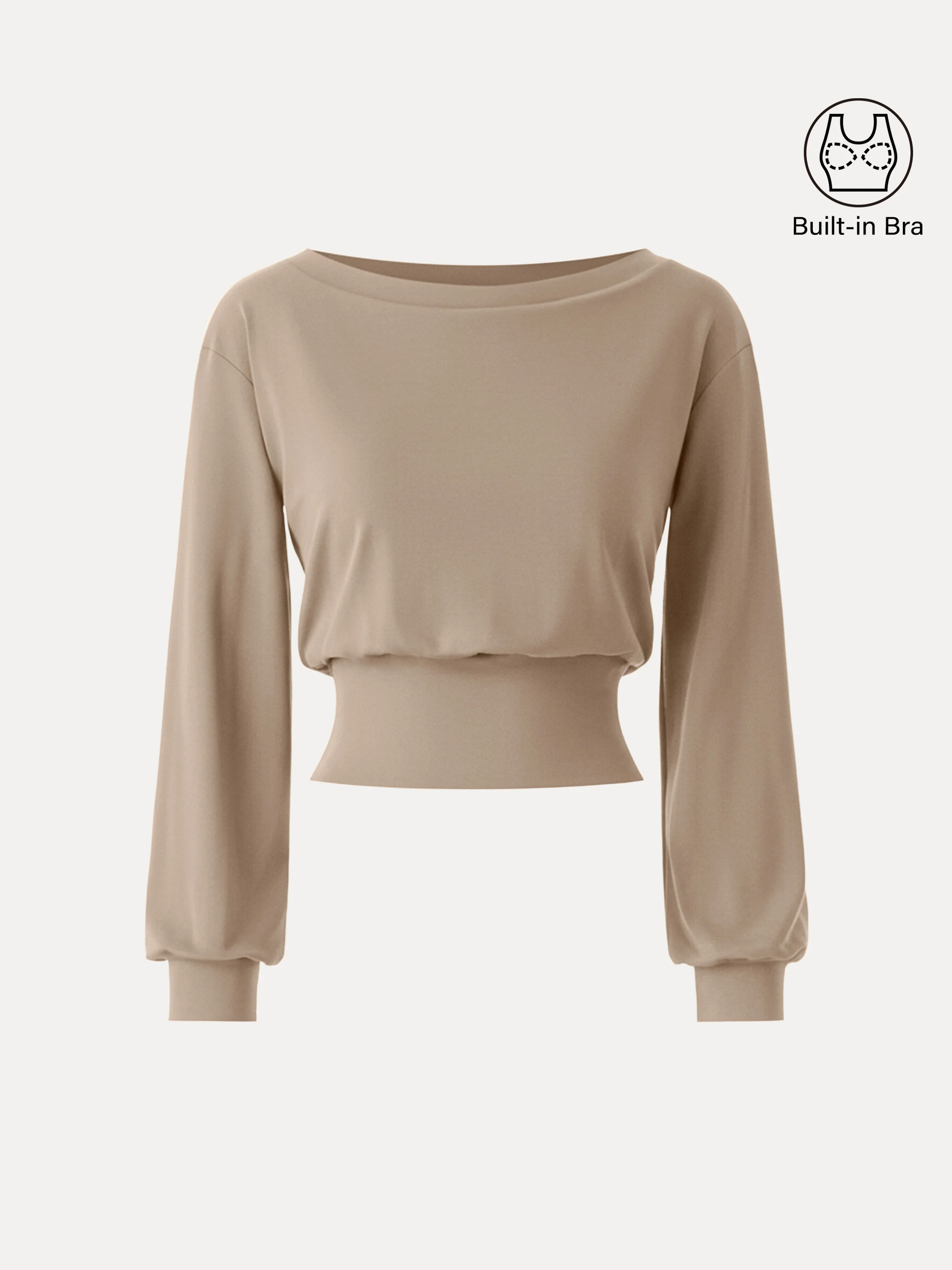 Non-Itchy Wool Blend Boatneck Bra Top - Image 14