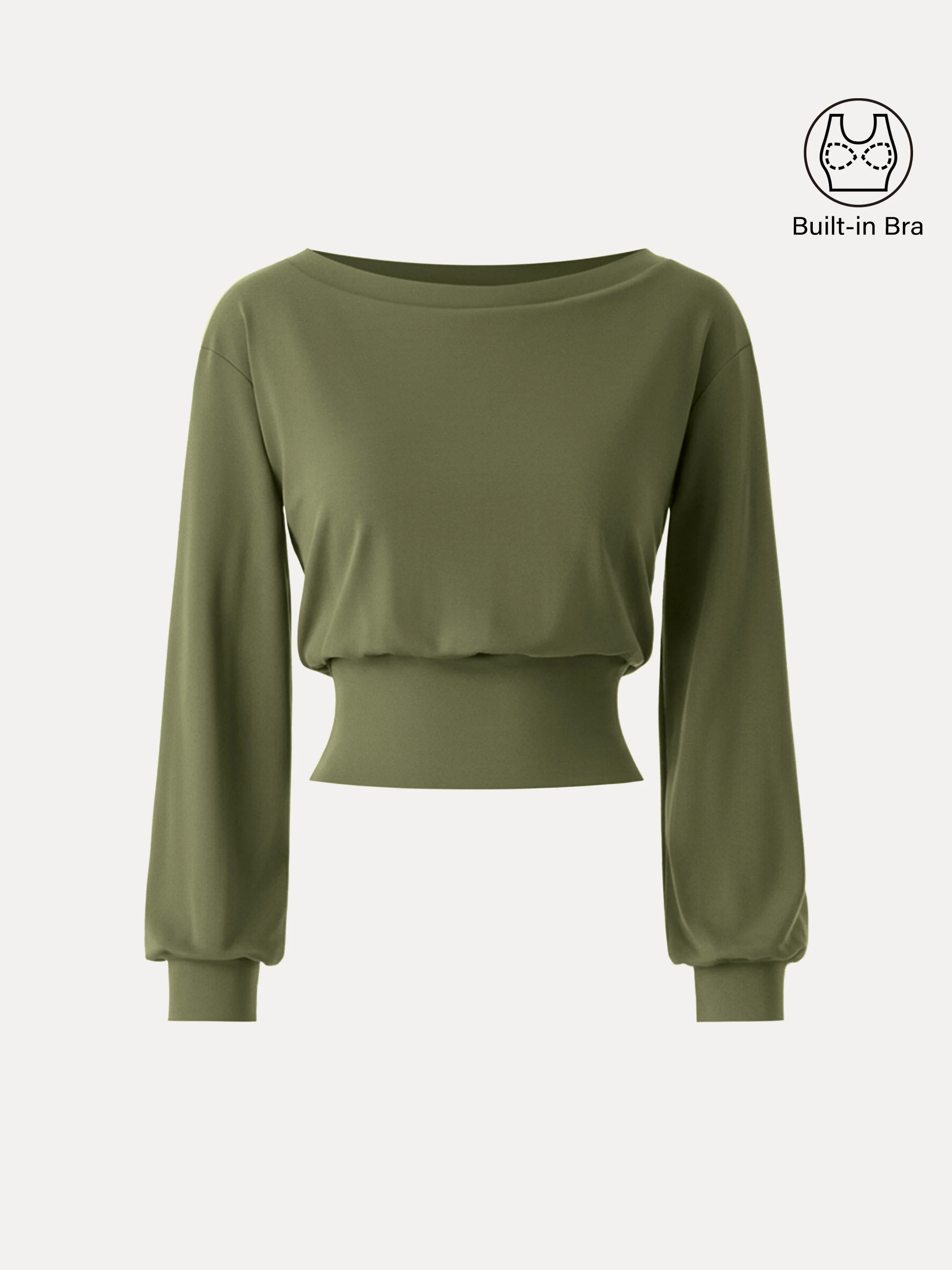 Non-Itchy Wool Blend Boatneck Bra Top - Image 15