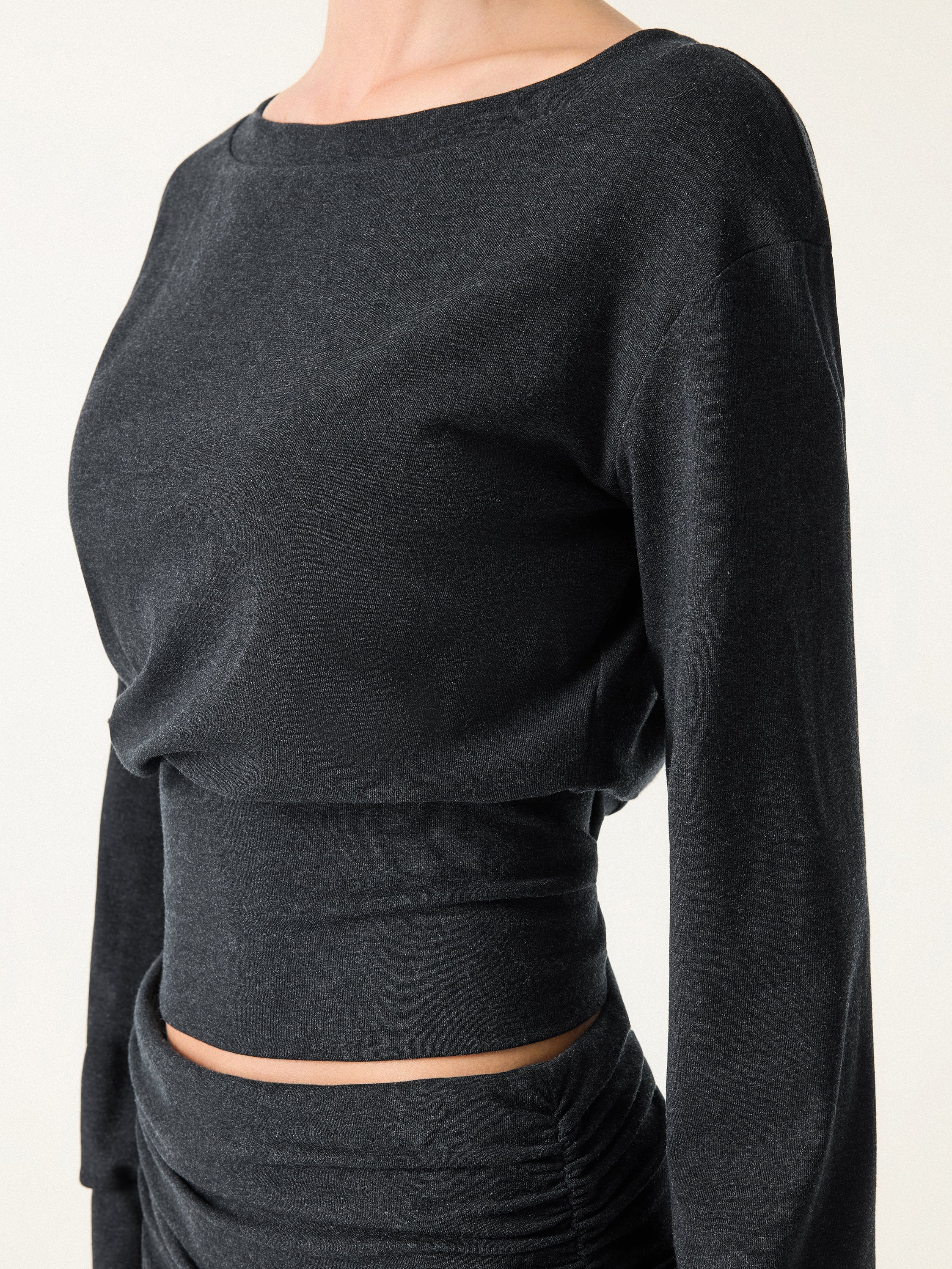 Non-Itchy Wool Blend Boatneck Bra Top - Image 2