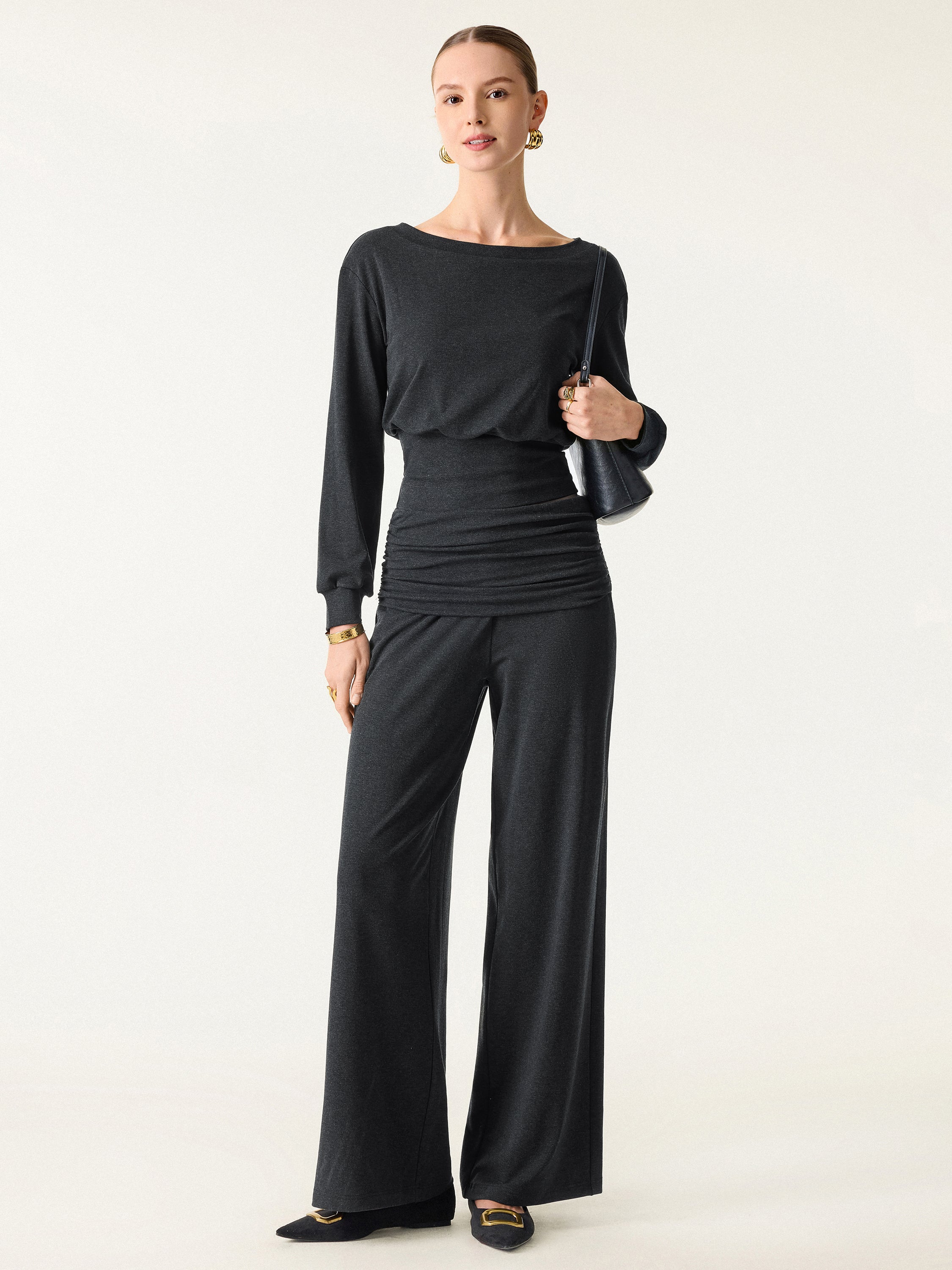 Non-Itchy Wool Blend Boatneck Bra Top - Image 3