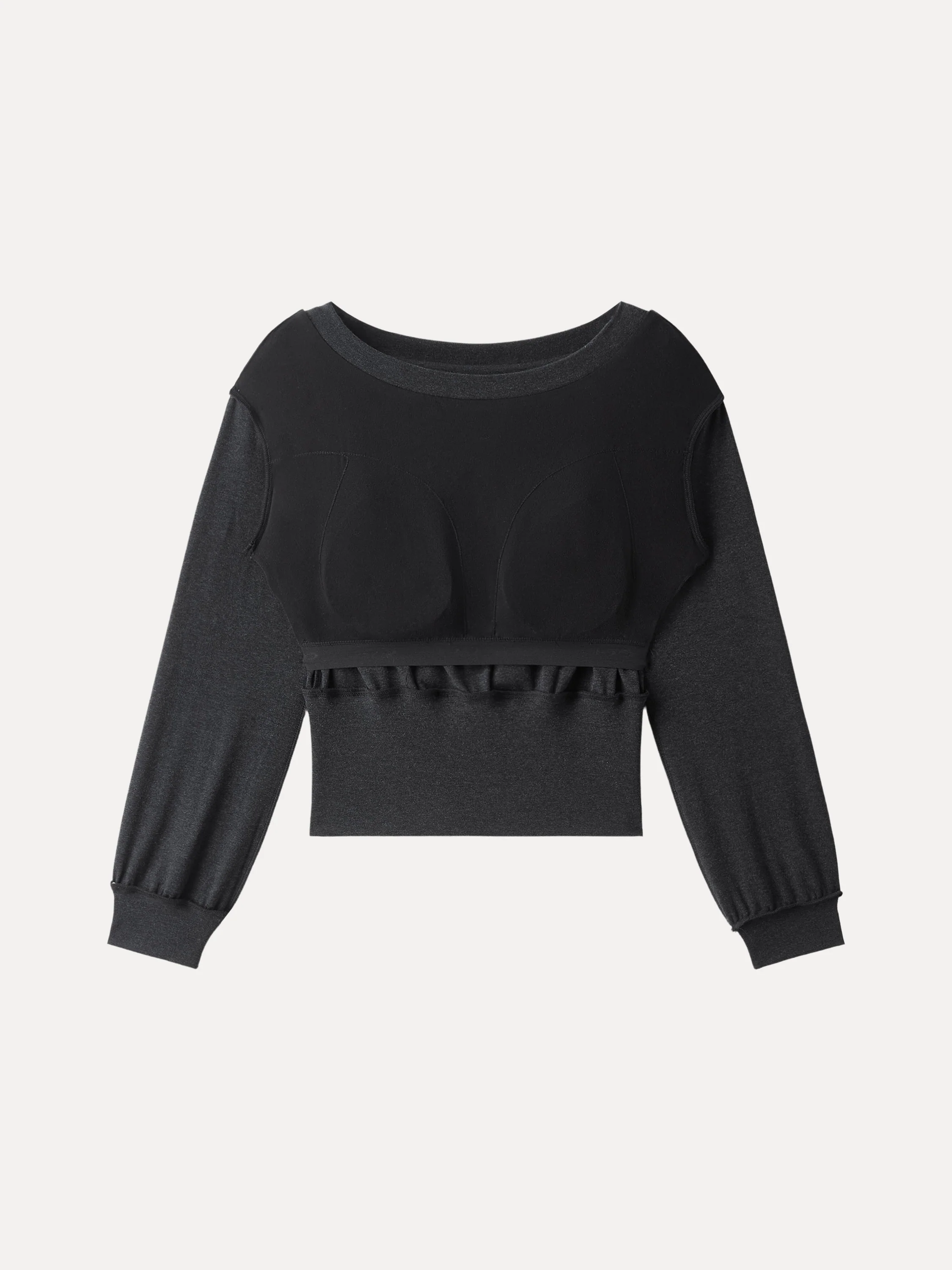 Non-Itchy Wool Blend Boatneck Bra Top - Image 9