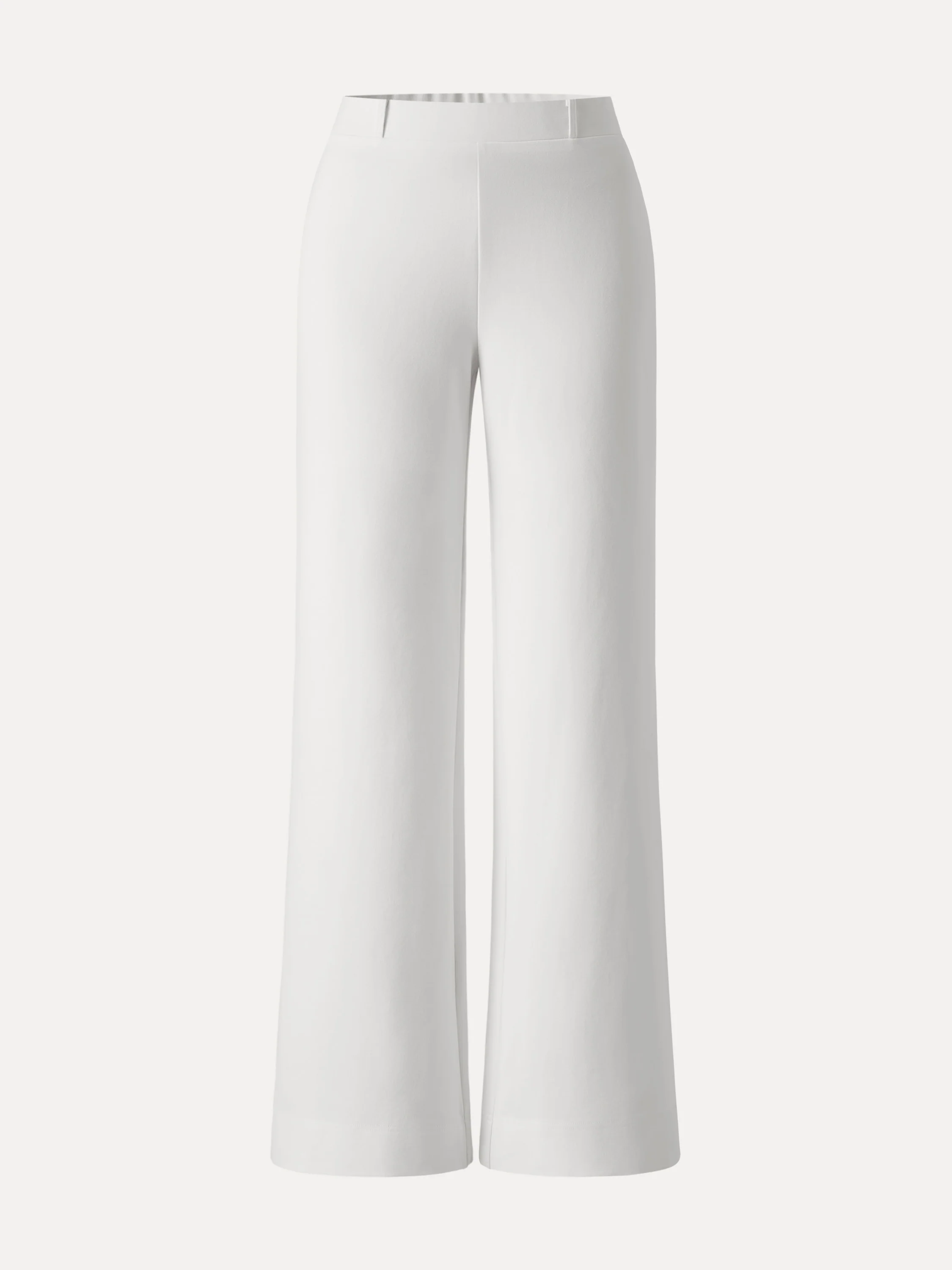 Not-See-Thru Drapey Mid Rise Wide Leg Pull-on Pants with Pockets - Image 10