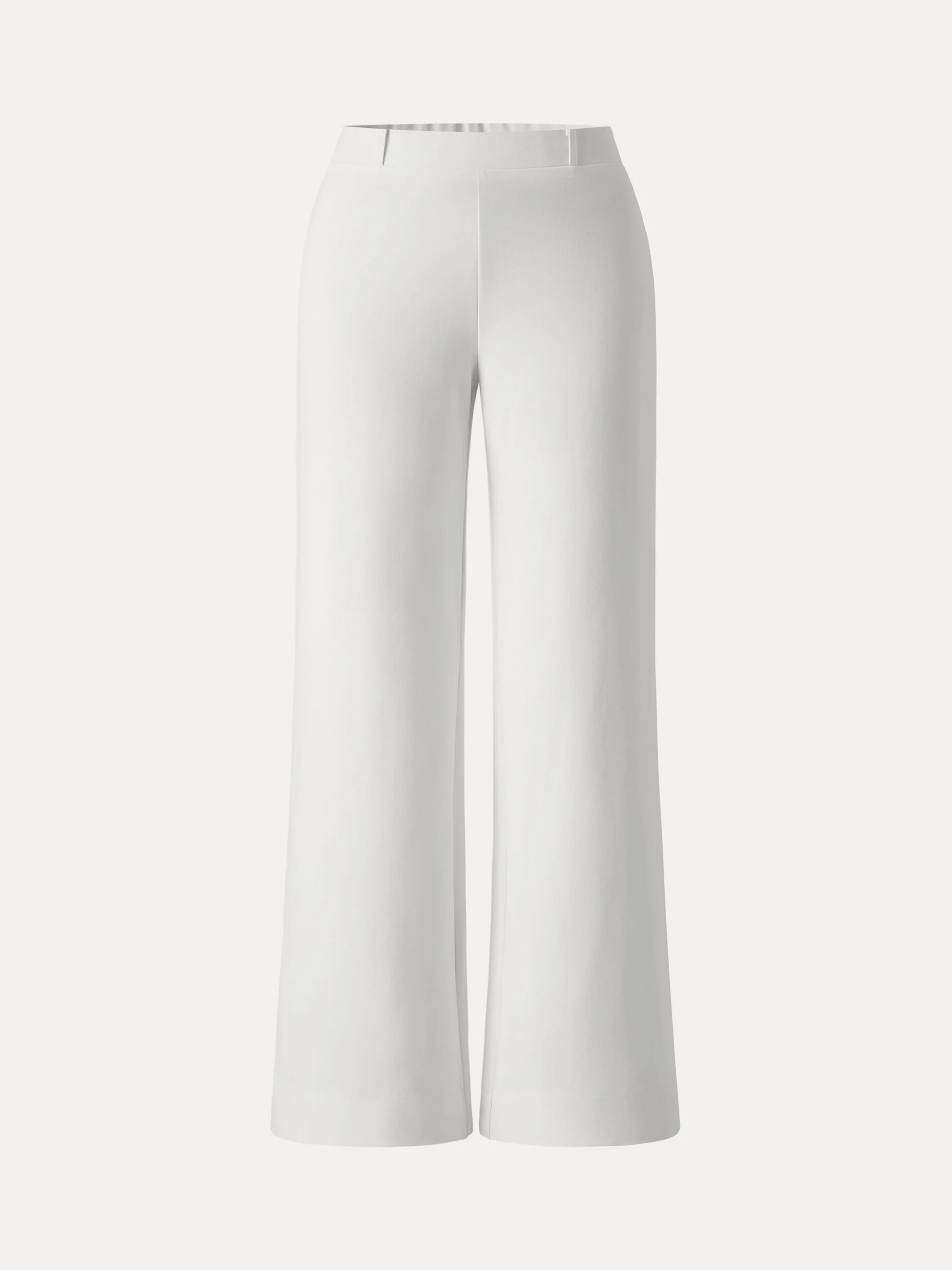 Not-See-Thru Drapey Mid Rise Wide Leg Pull-on Pants with Pockets - Image 11