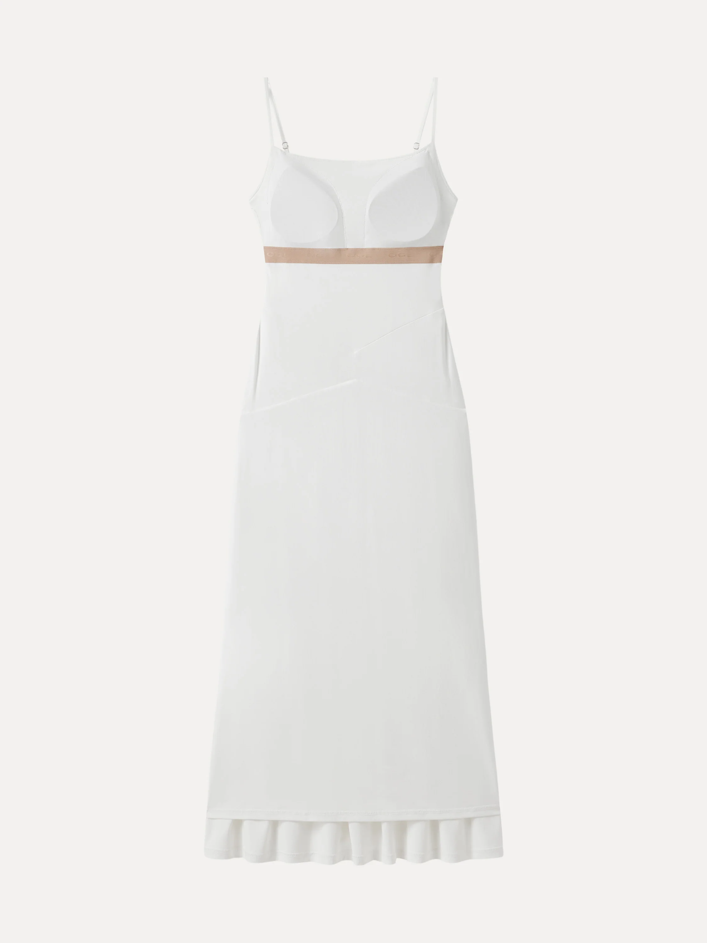 Not-See-Thru Spaghetti Gathered Maxi Bra Dress - Image 10