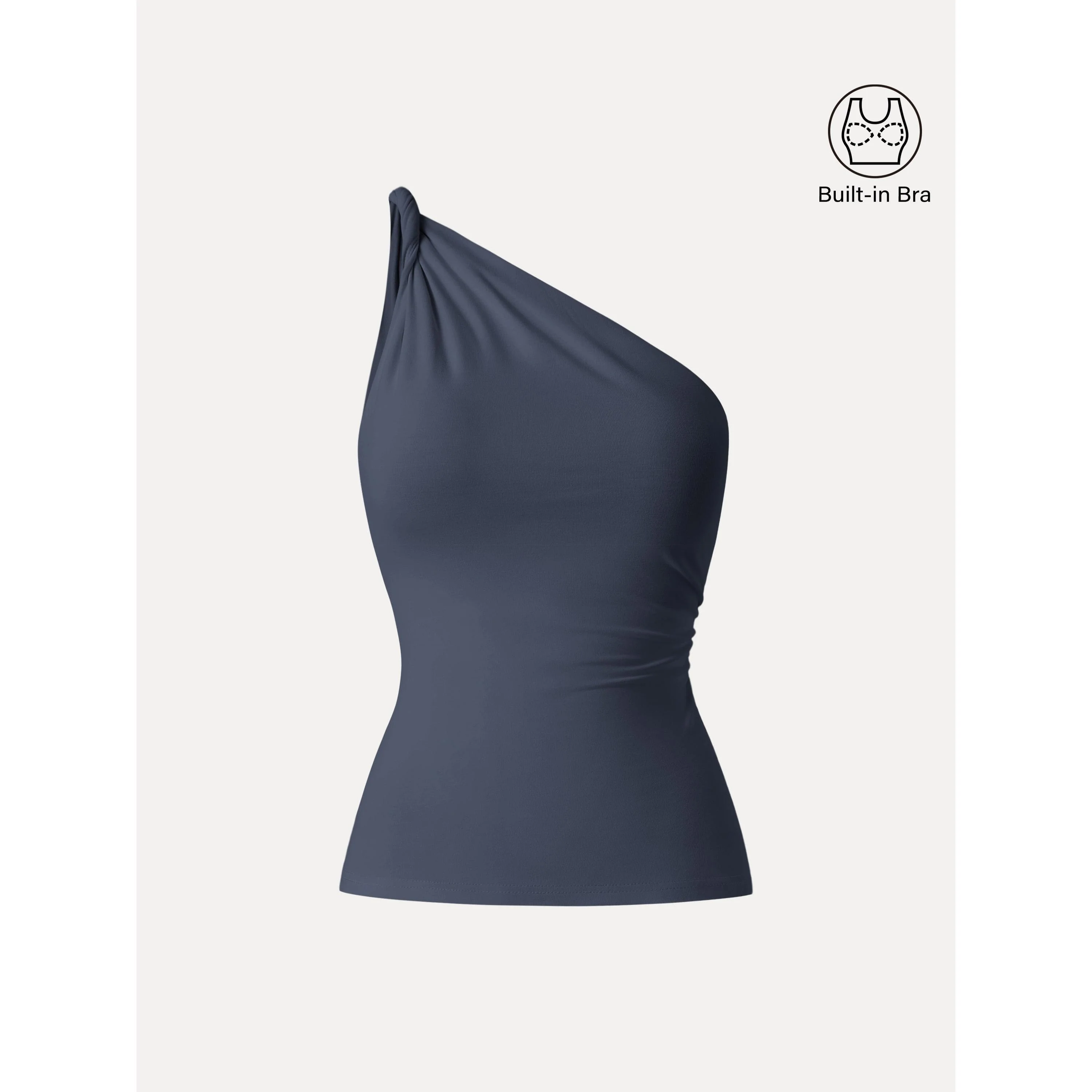 One Shoulder Twisted Bra Tank - Image 17