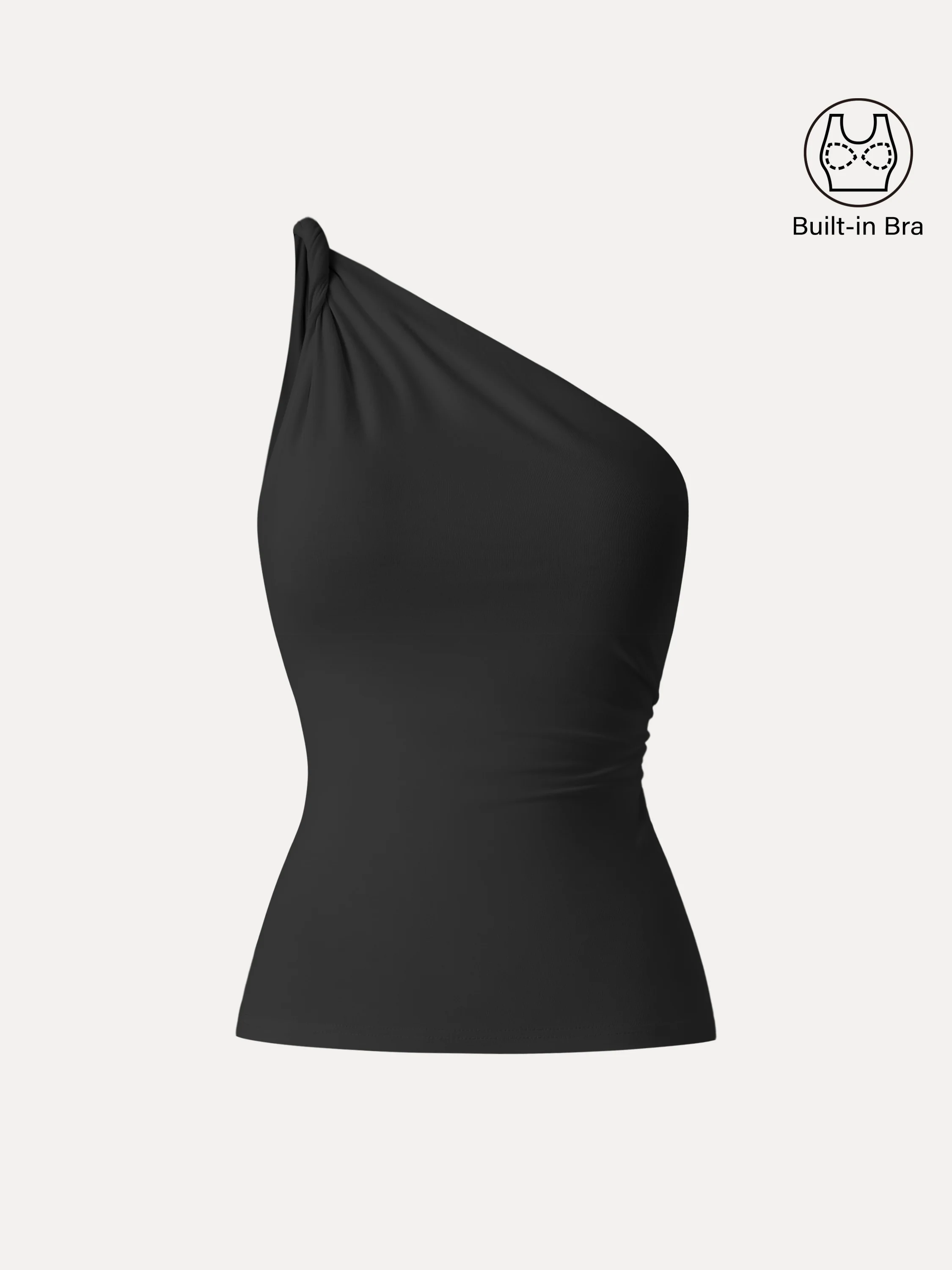 One Shoulder Twisted Bra Tank - Image 18