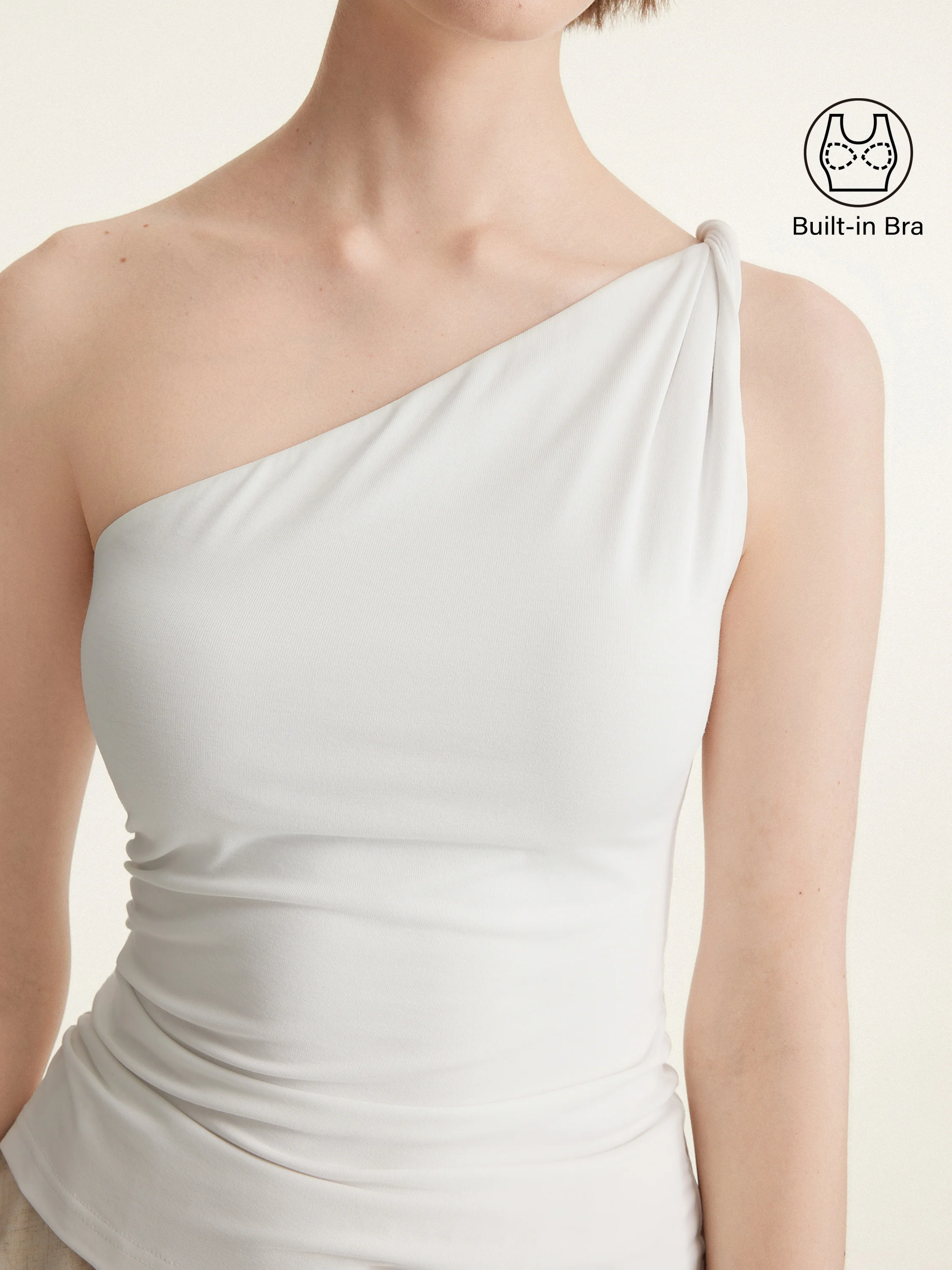 One Shoulder Twisted Bra Tank - Image 3