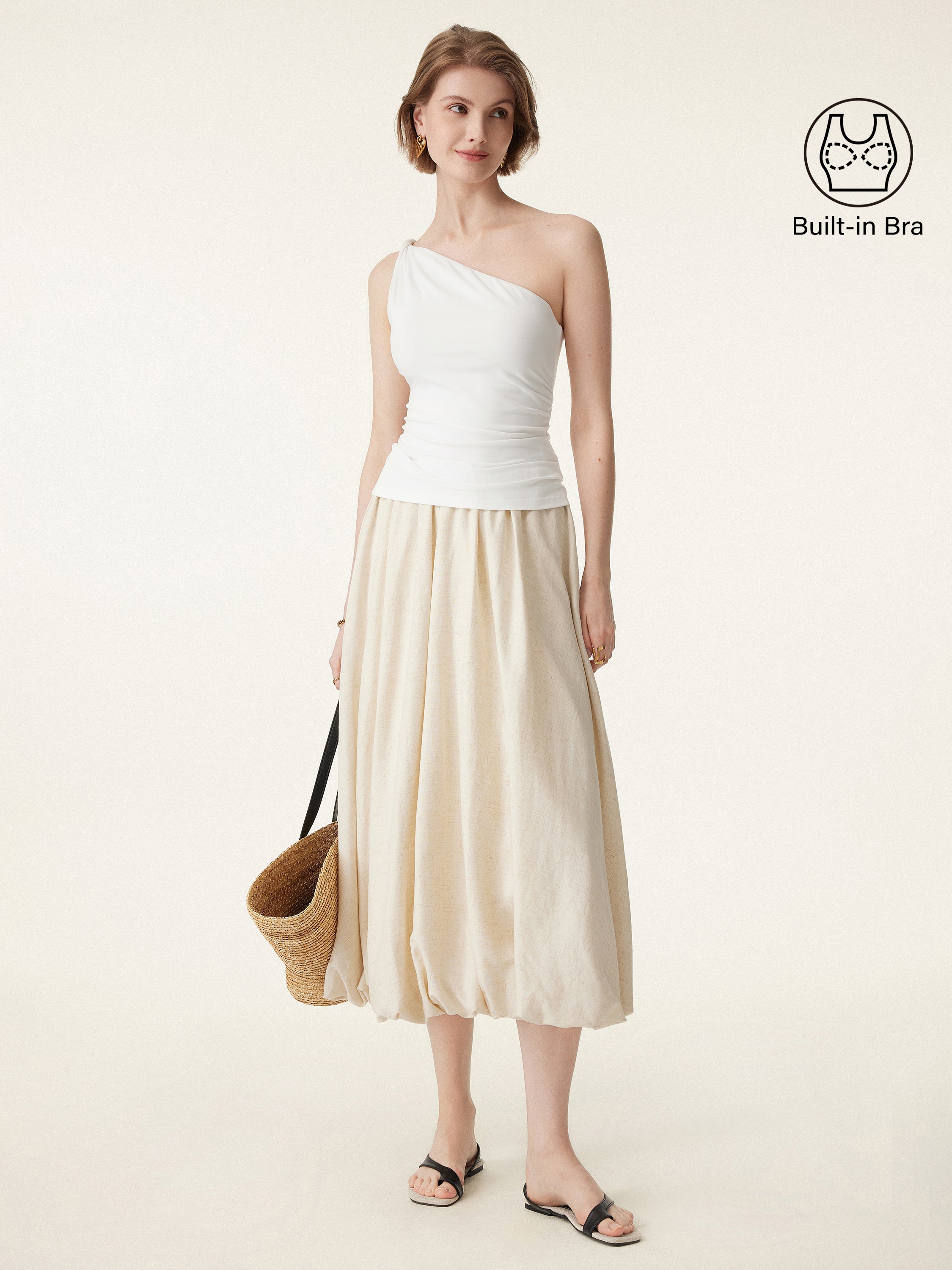 One Shoulder Twisted Bra Tank - Image 5