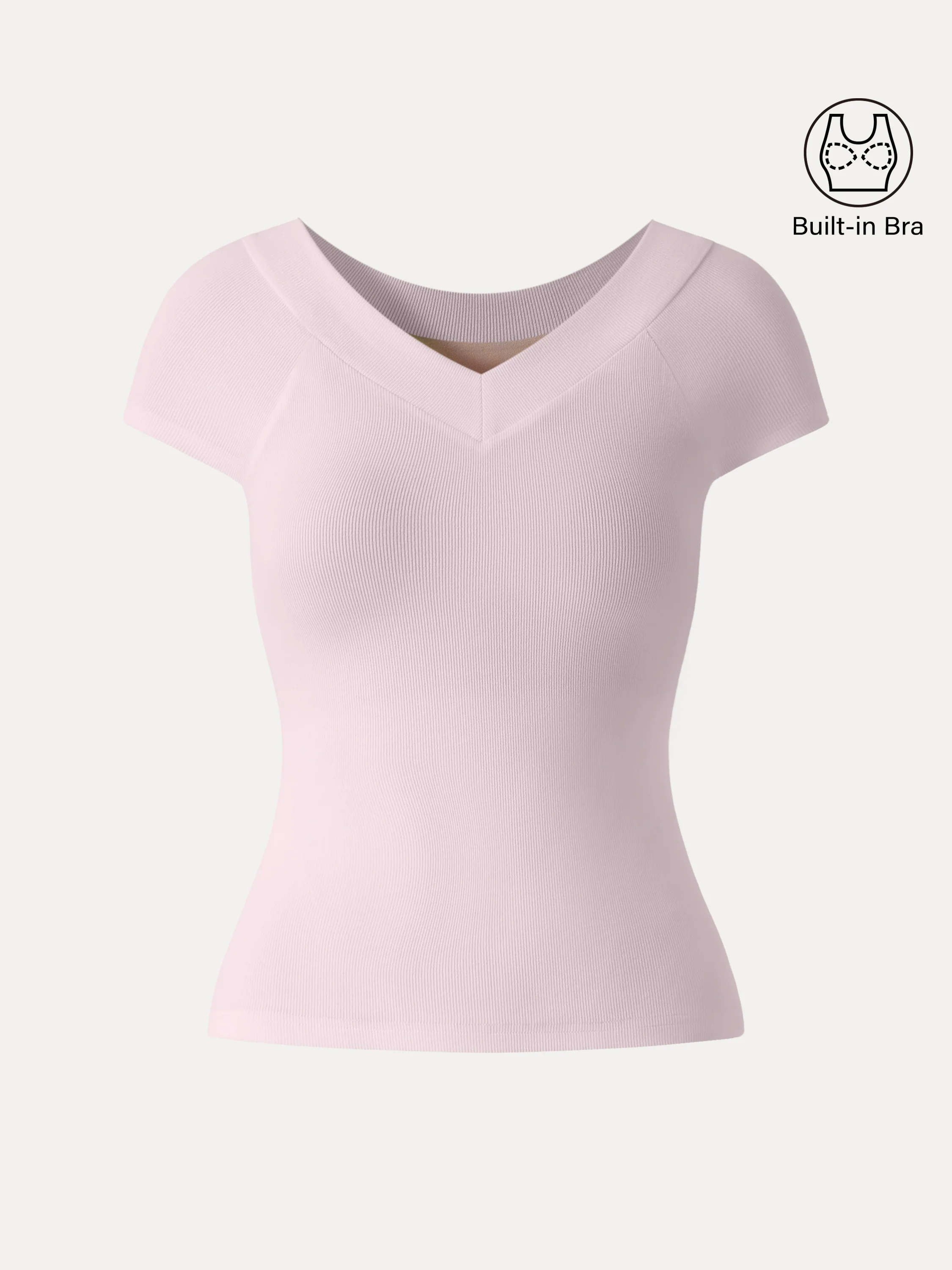 Pantive Essential V-Neck Cap Sleeve Summer Bra Tee - Image 12