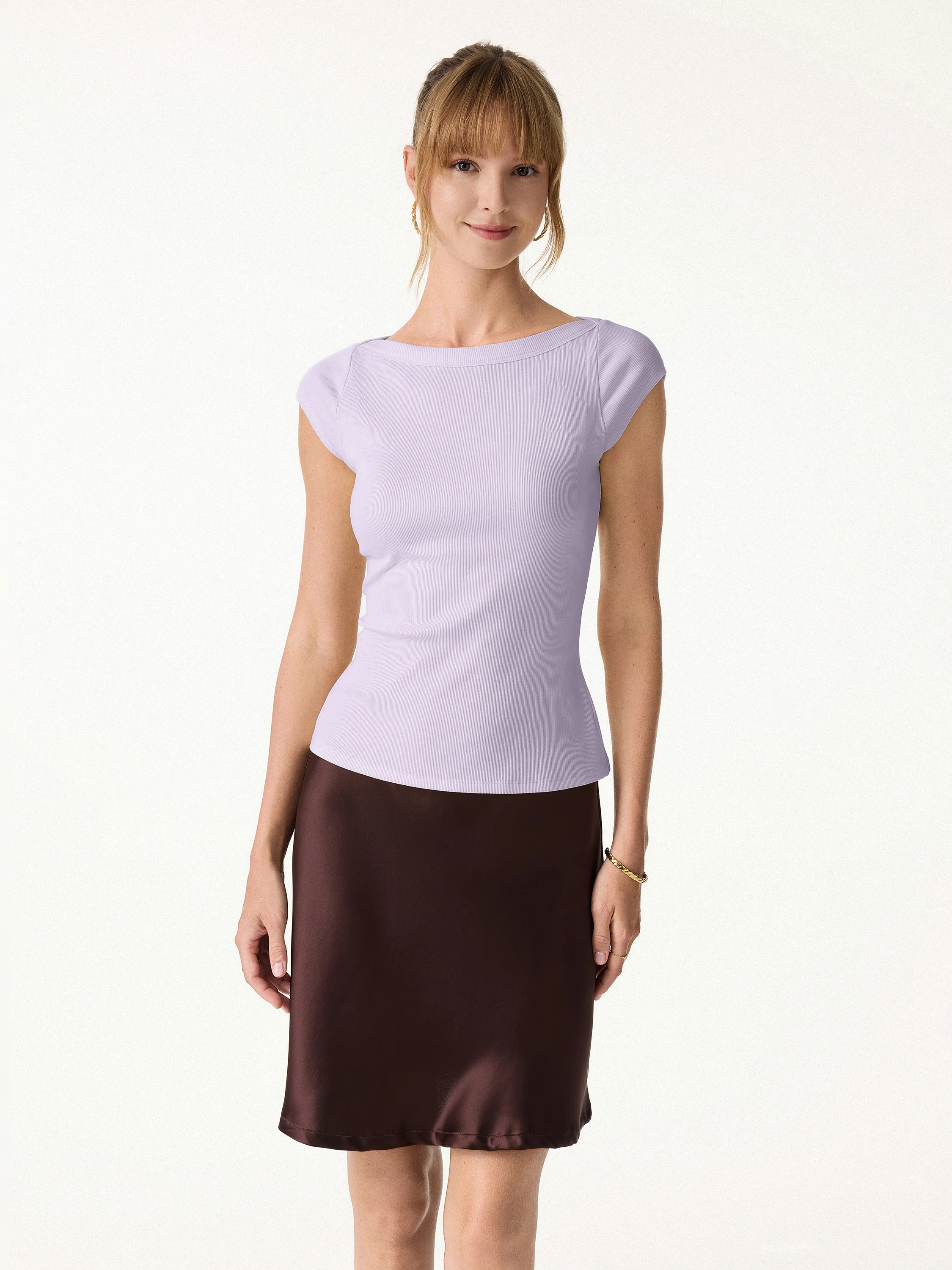 Plantive Boatneck Cap Sleeve Bra Top - Image 3