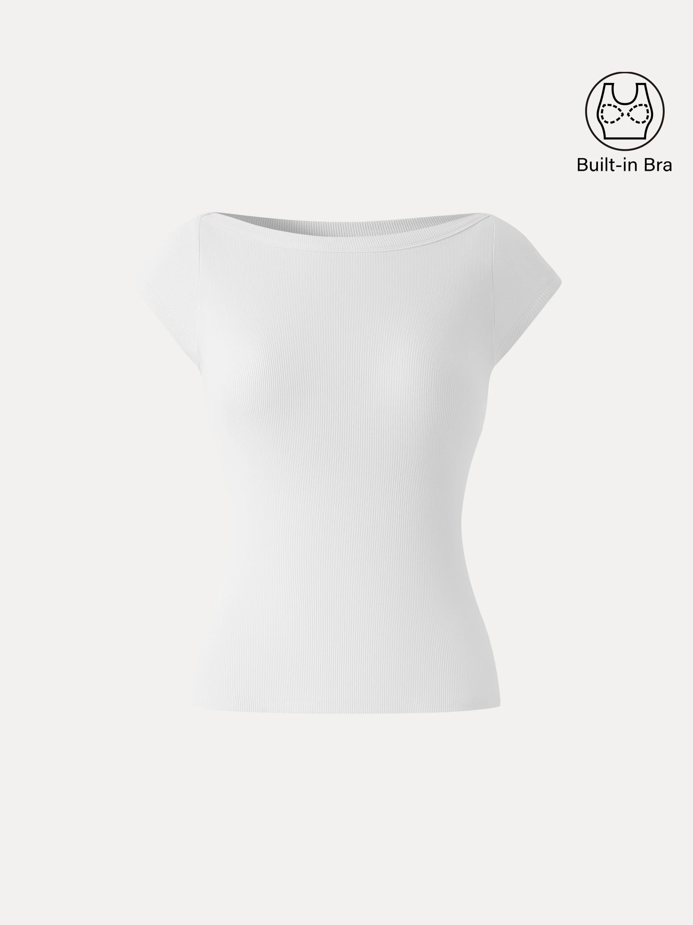 Plantive Boatneck Cap Sleeve Bra Top - Image 5