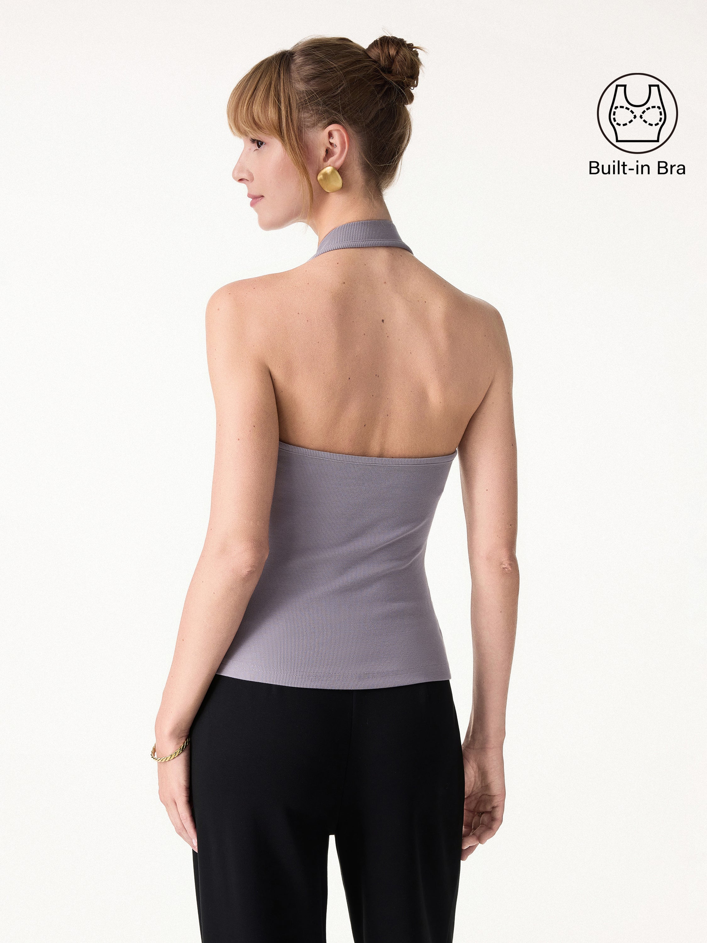 Plantive Halter Neck Open Back Bra Tank - Image 4