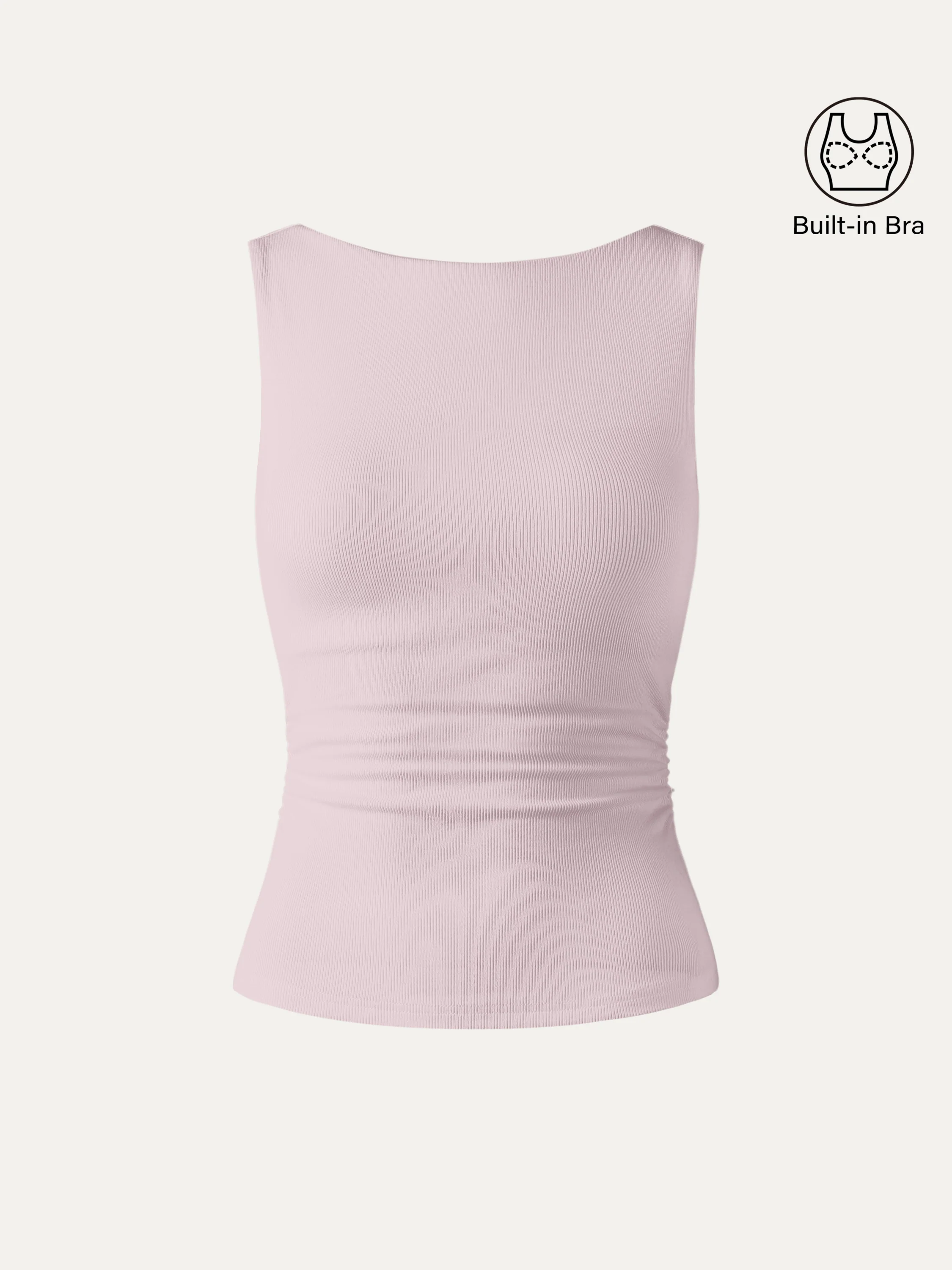 Elastic Open Back Bra Tank - Image 23