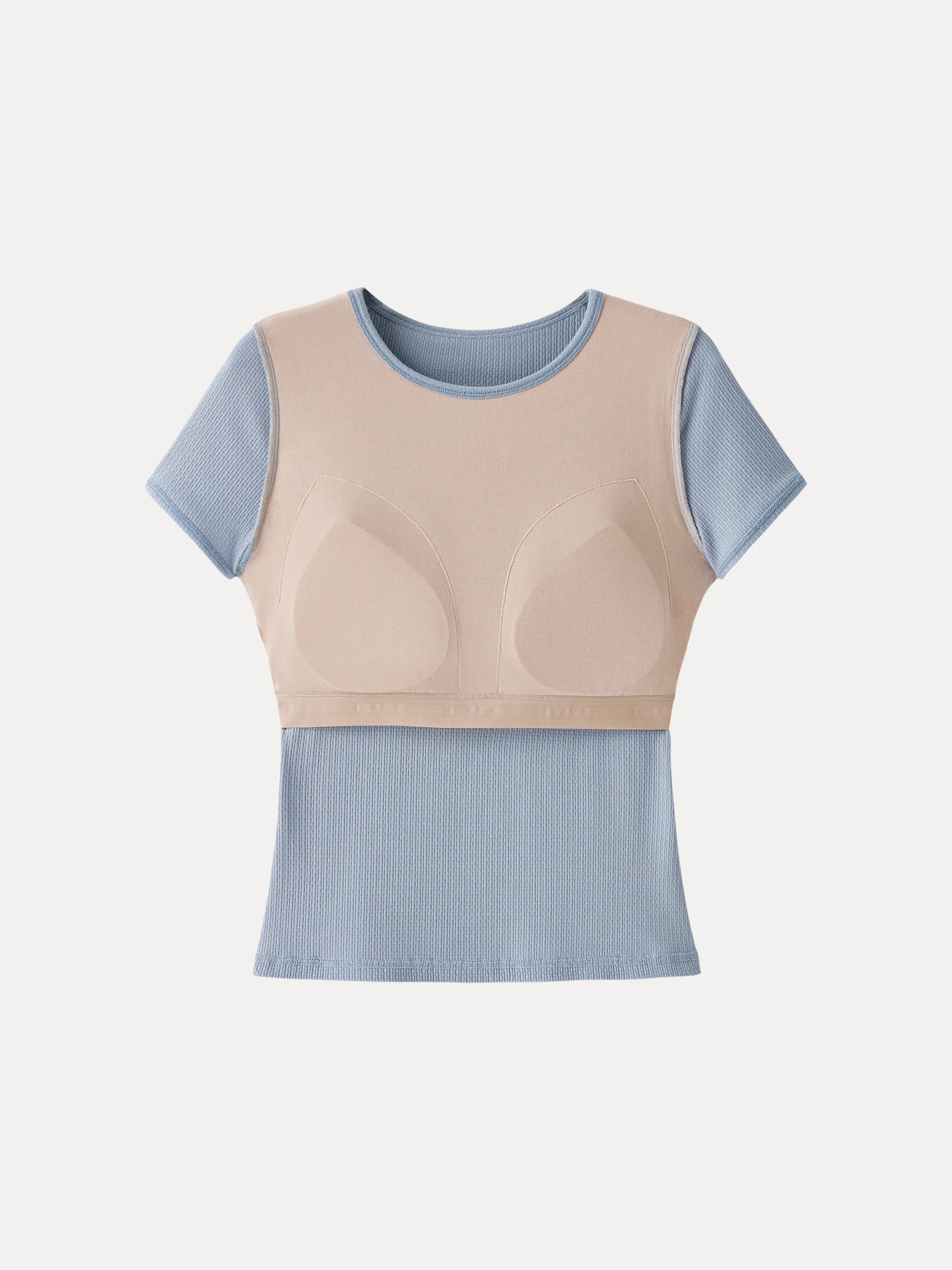 Pointelle Essential Round Neck Short Sleeve Bra Tee - Image 10