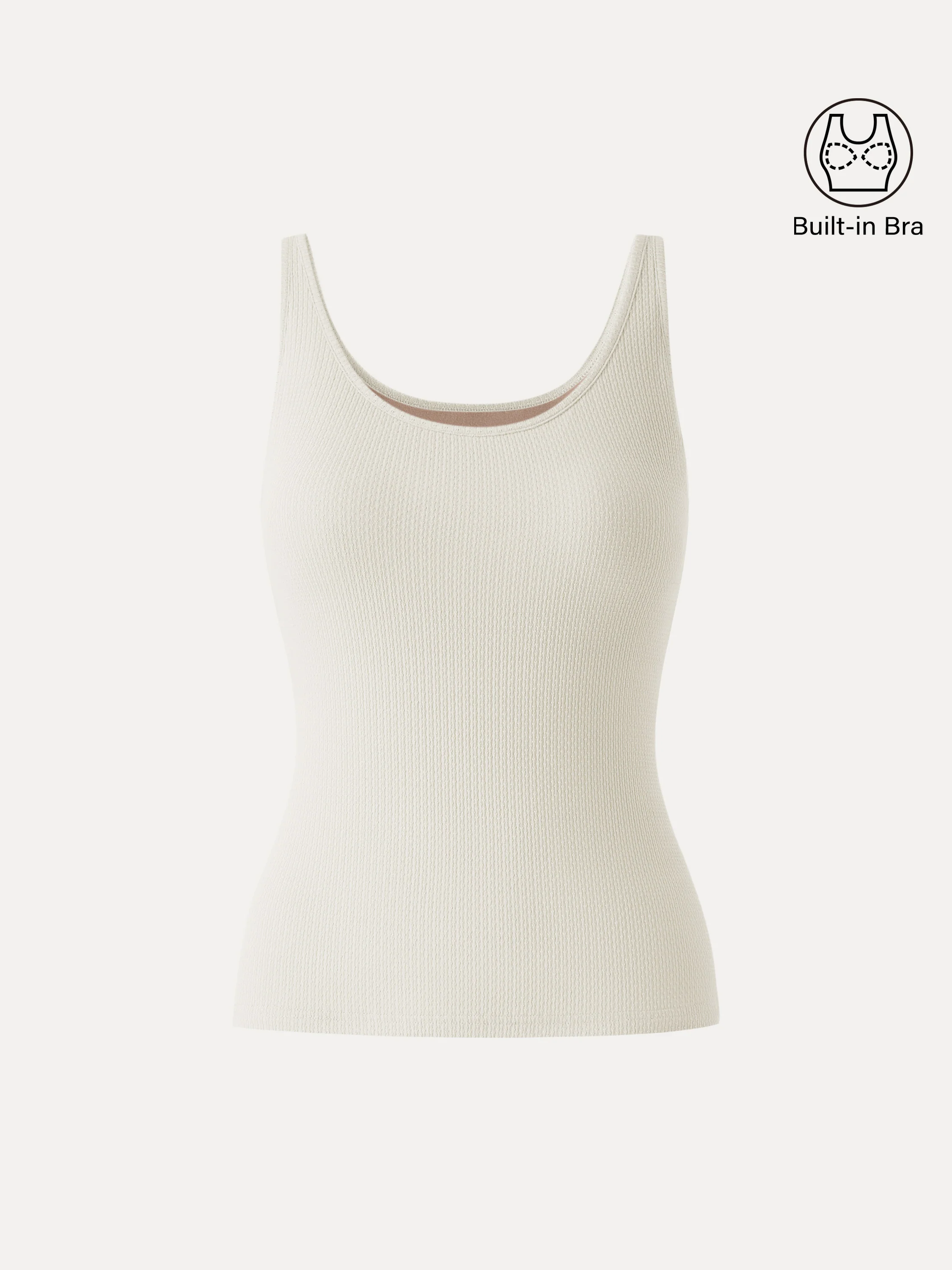 Pointelle Essential U-Neck Bra Tank - Image 2