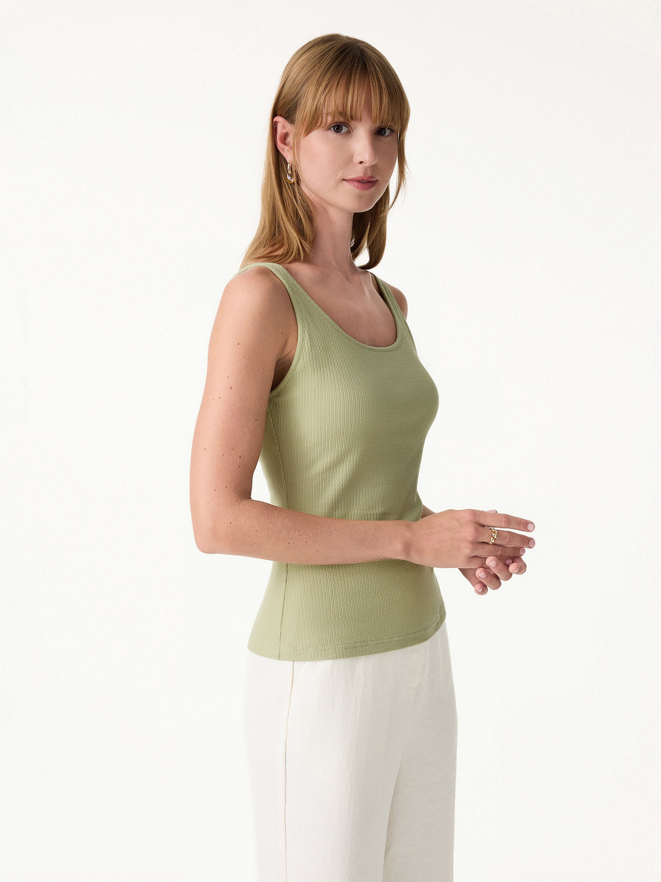 Pointelle Essential U-Neck Bra Tank - Image 5