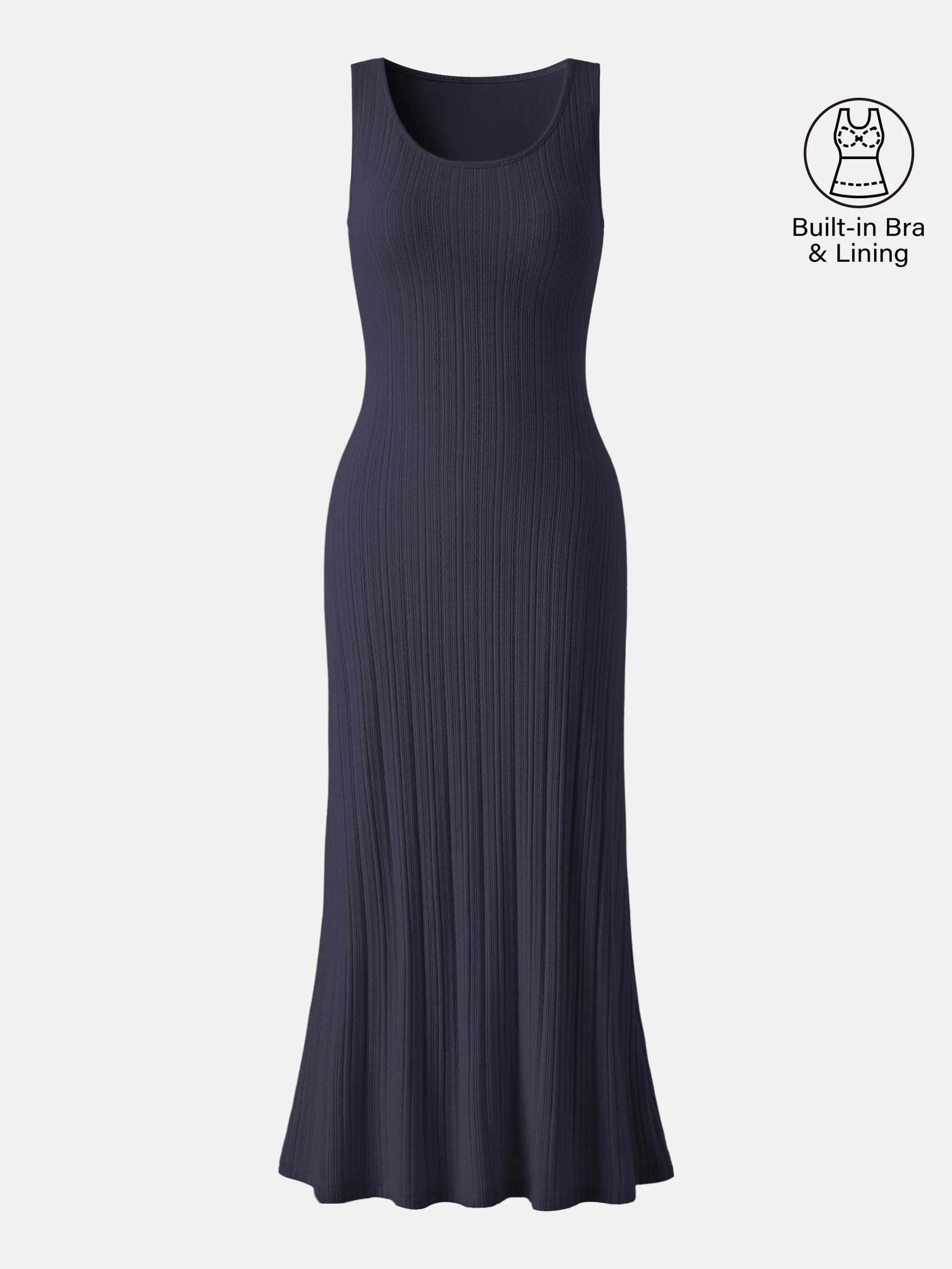 Pointelle U-Neck Maxi Bra Dress - Image 18