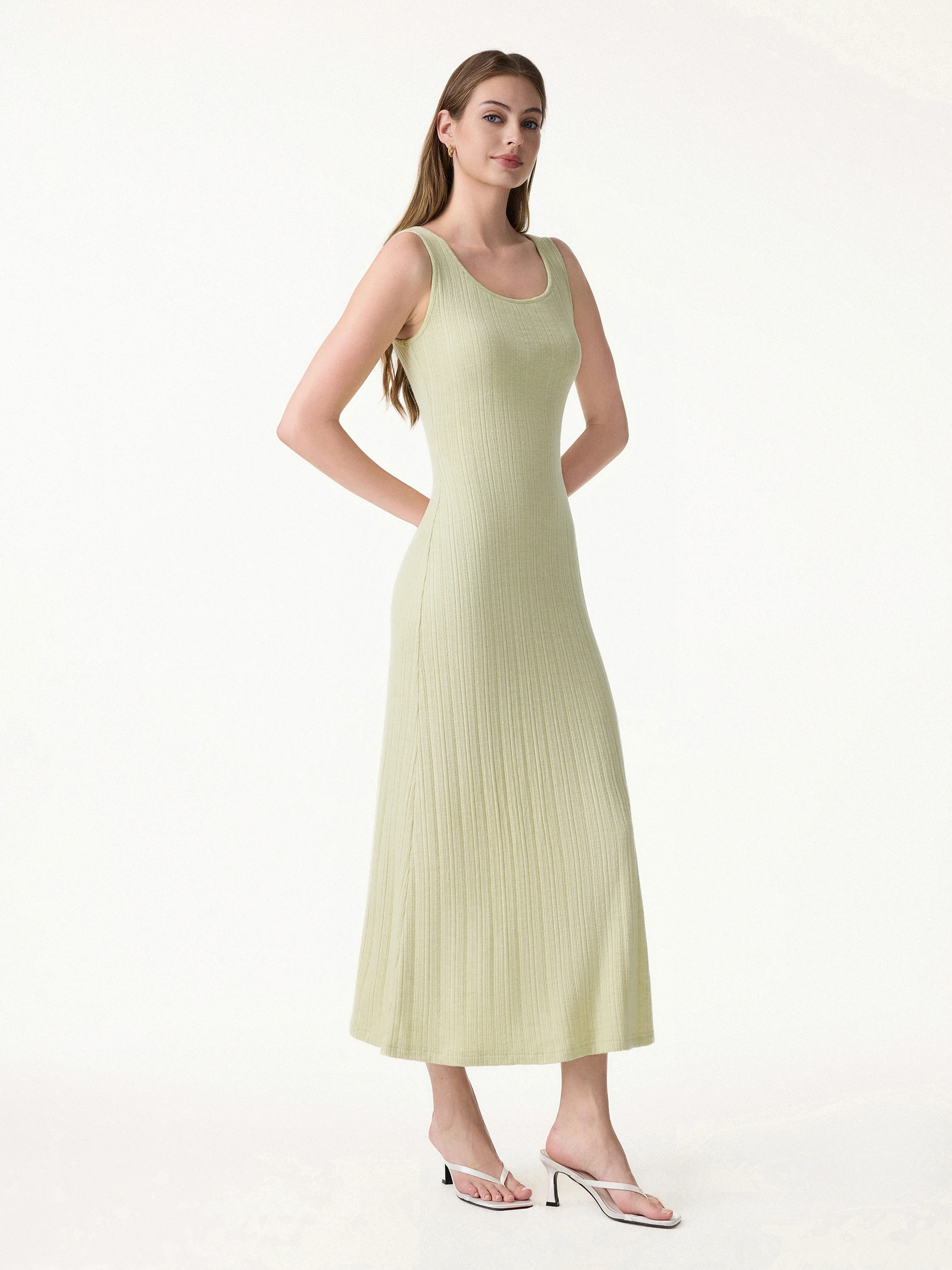 Pointelle U-Neck Maxi Bra Dress - Image 7