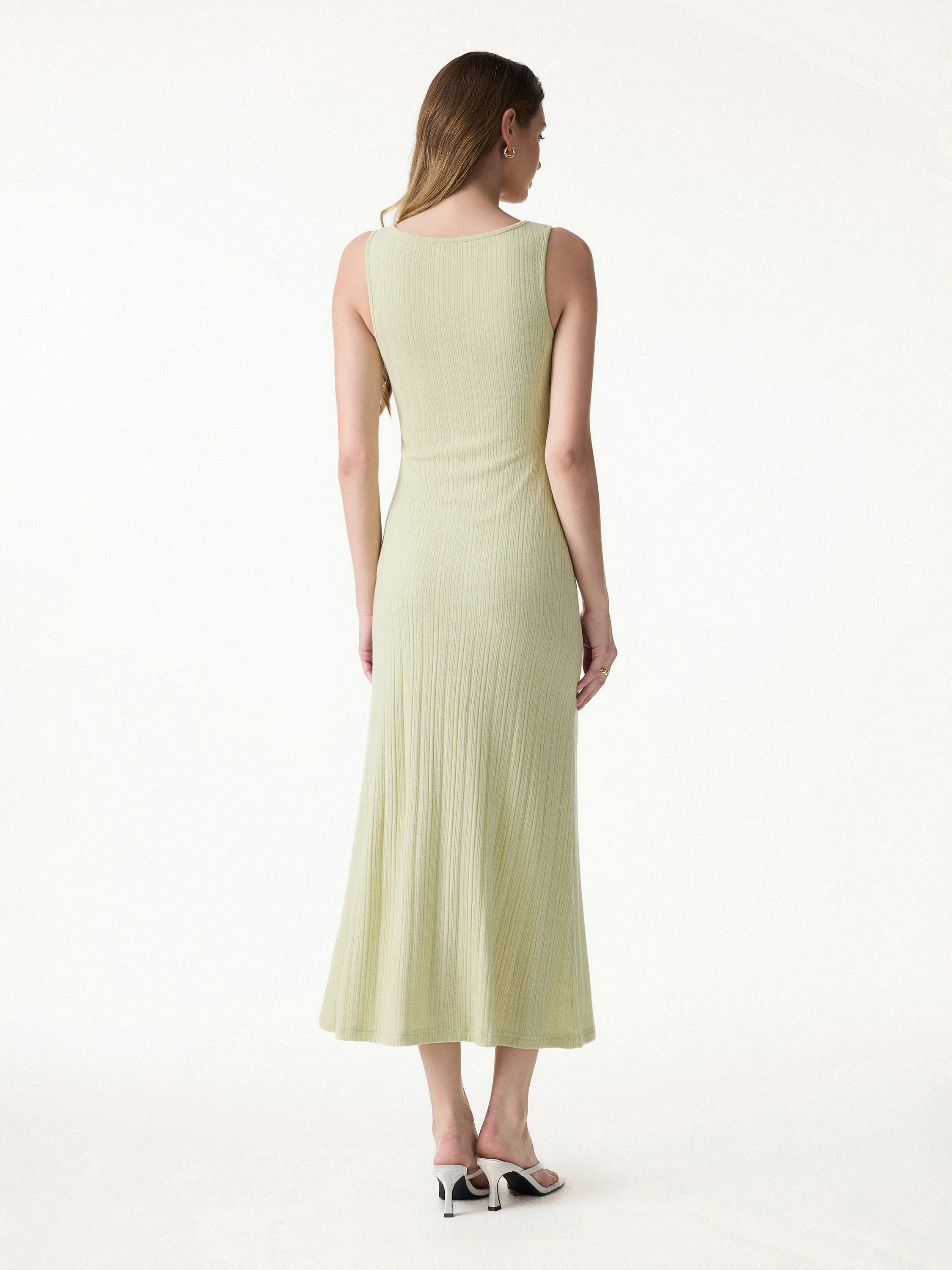 Pointelle U-Neck Maxi Bra Dress - Image 8