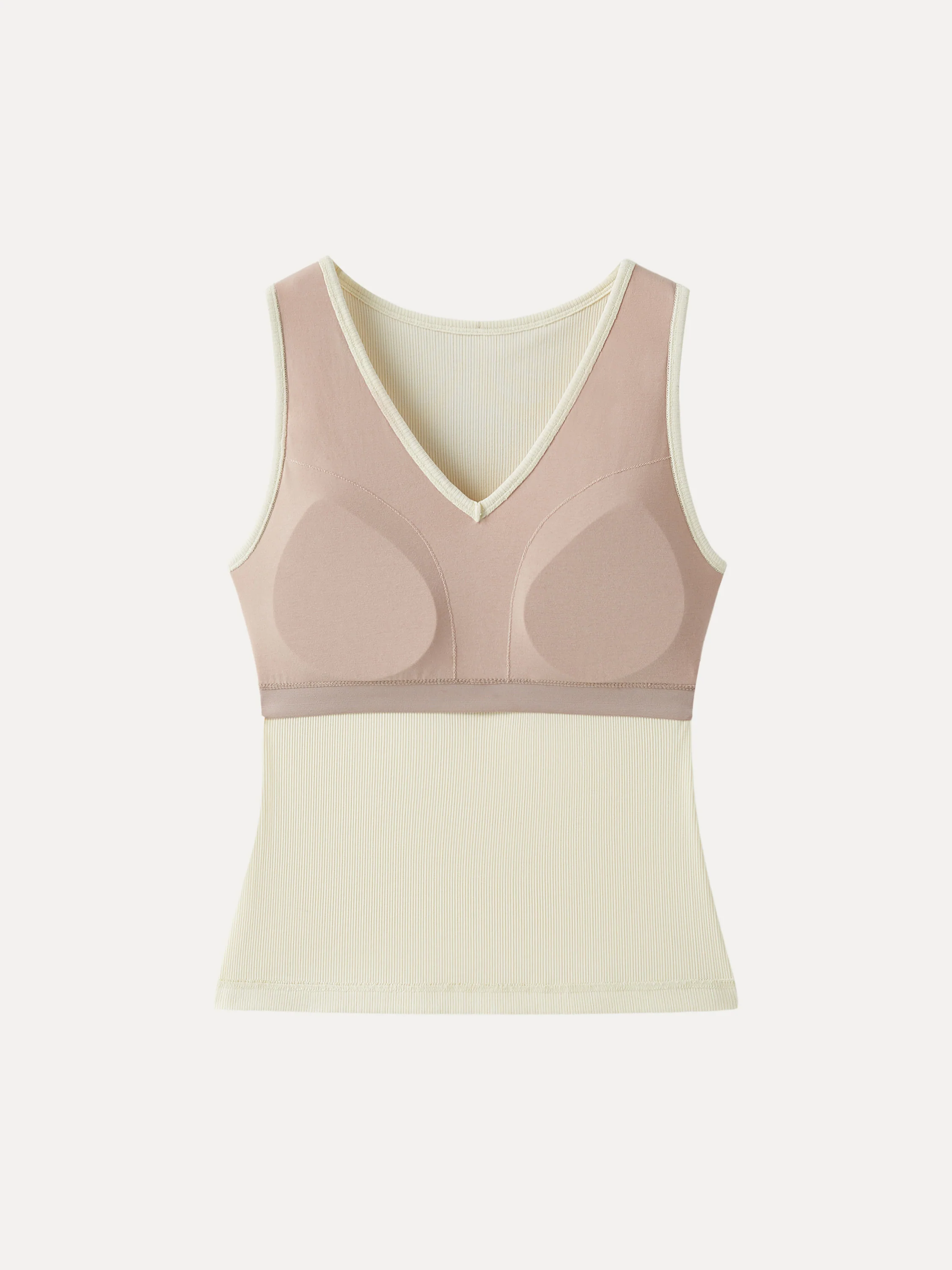 Pointelle V-neck Sleeveless Bra Tank - Image 11