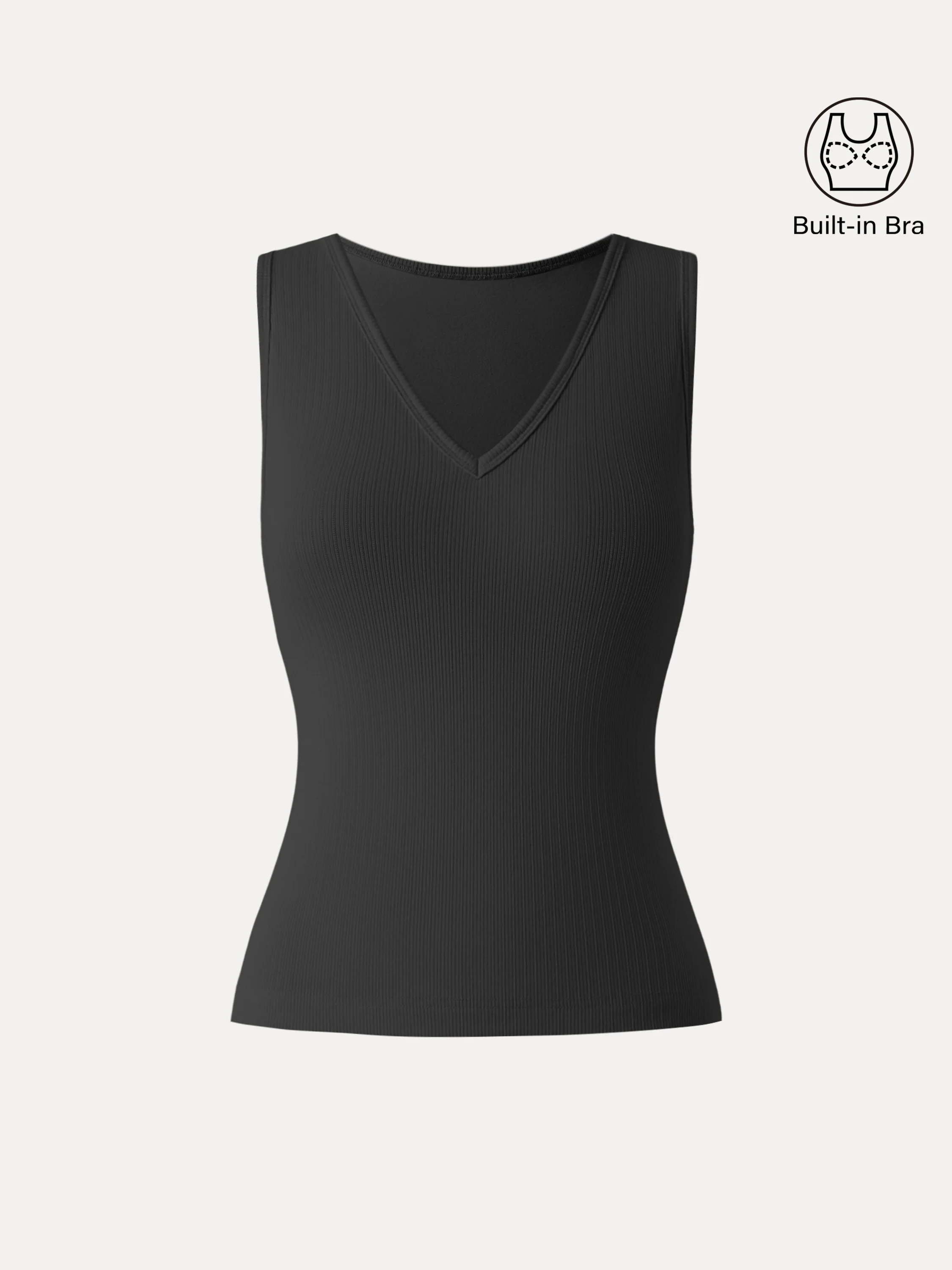Pointelle V-neck Sleeveless Bra Tank - Image 13