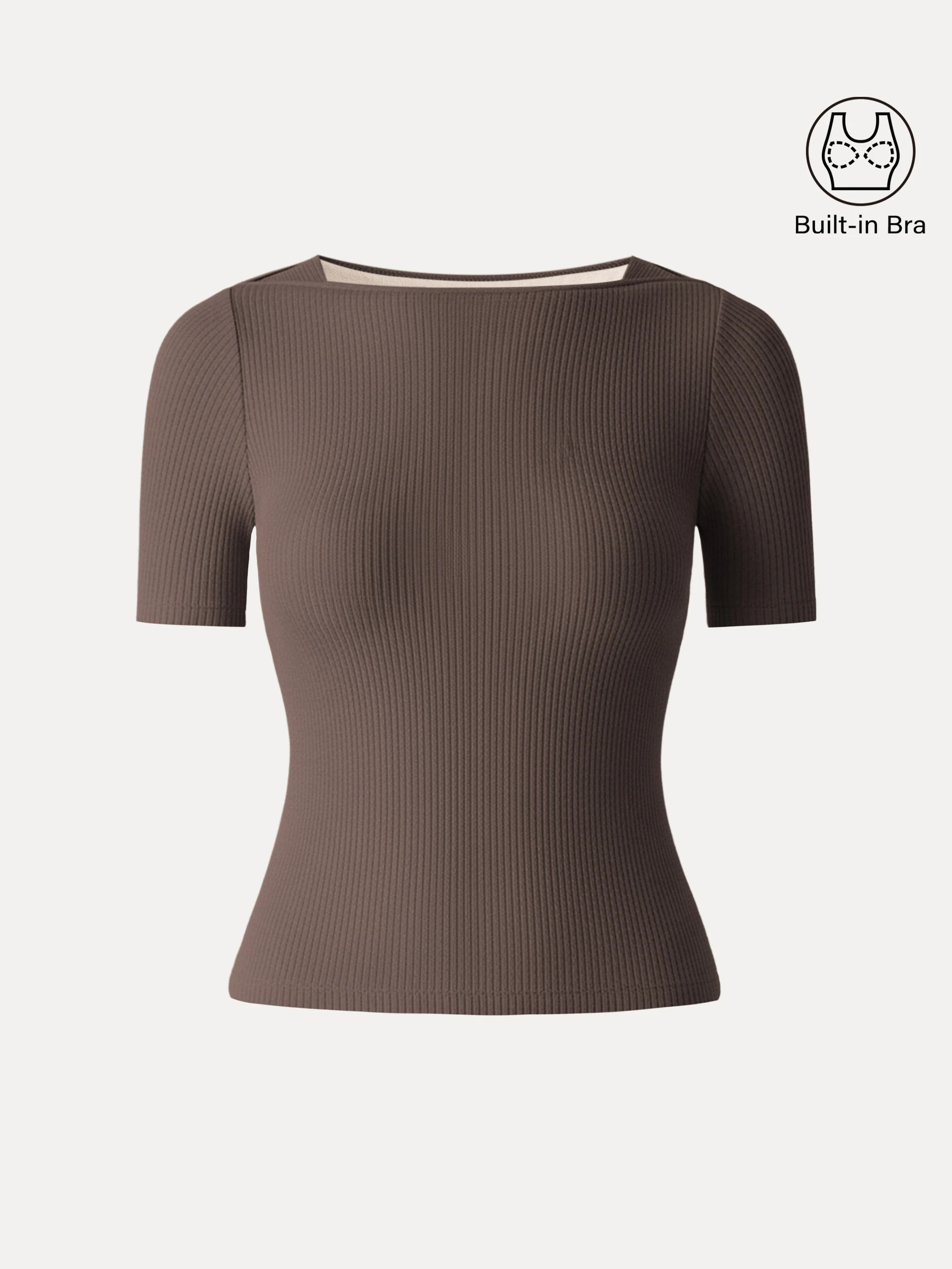 Ribbed Texture Cropped Bra Tee - Image 10