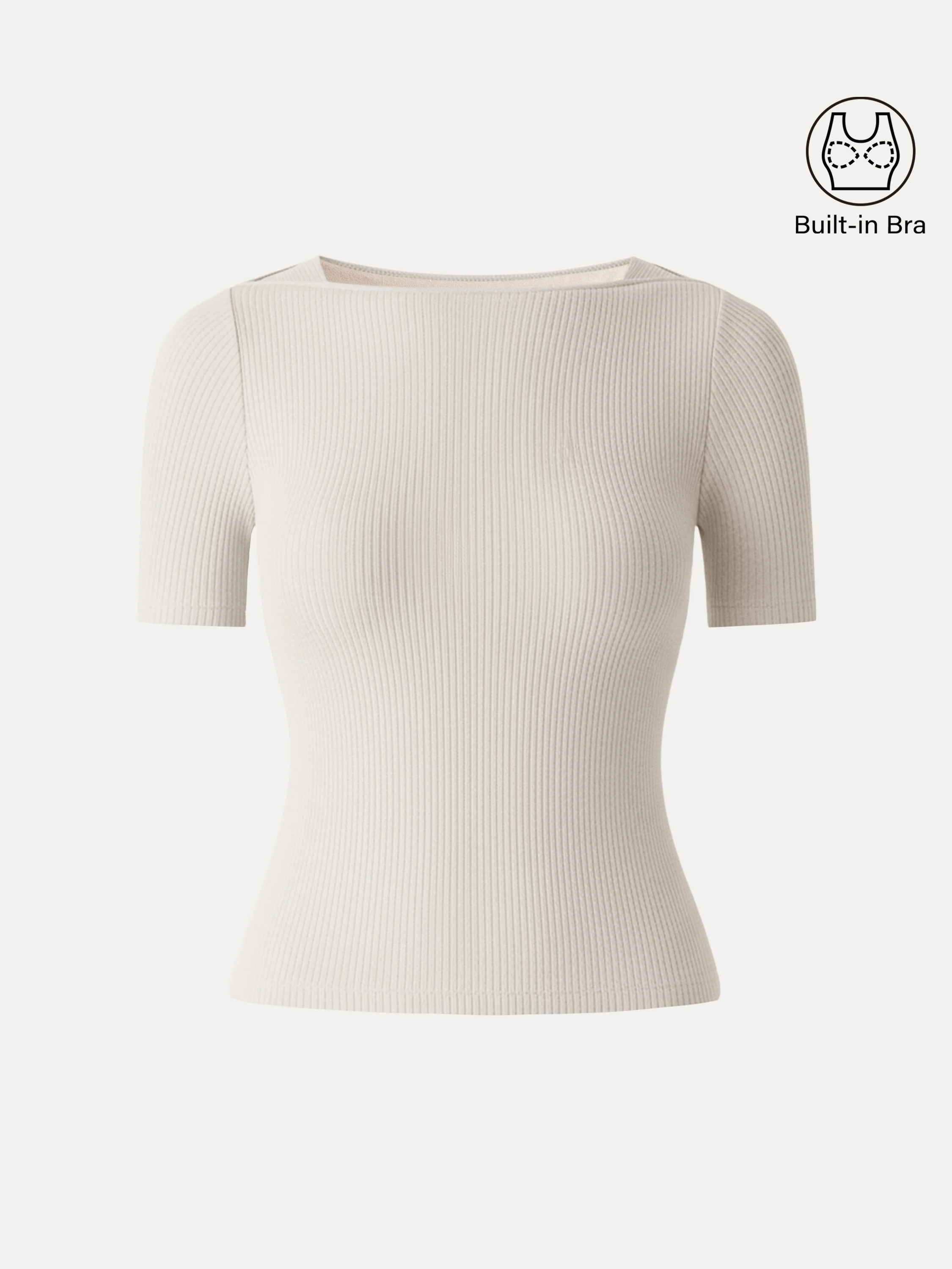 Ribbed Texture Cropped Bra Tee - Image 11