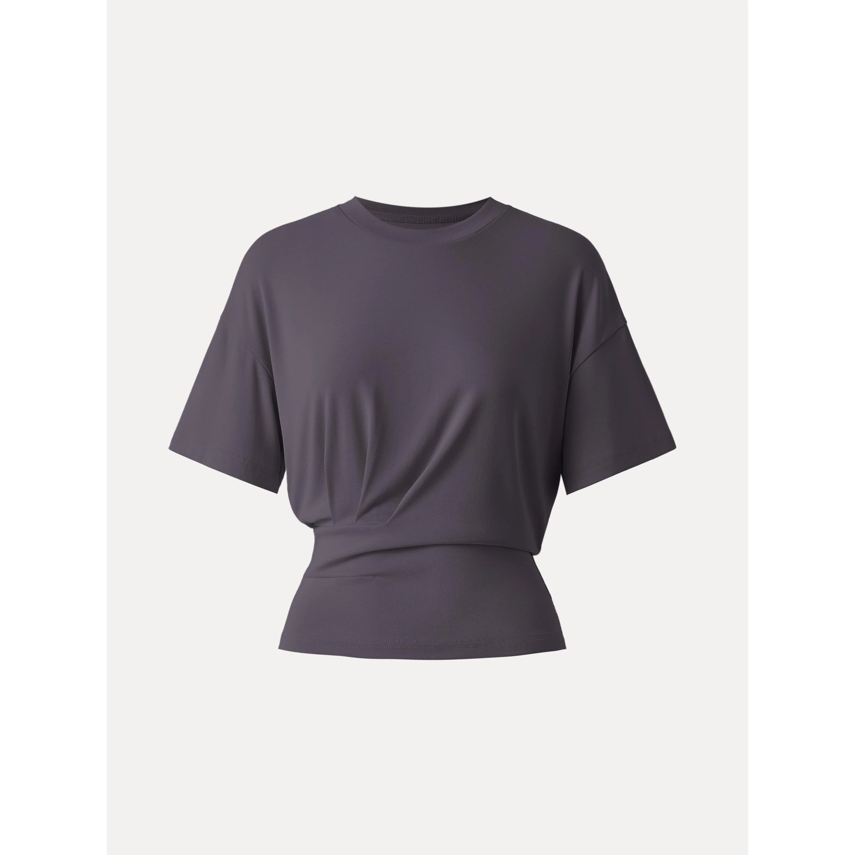 Crewneck Short Sleeve Tucked Tee - Image 18