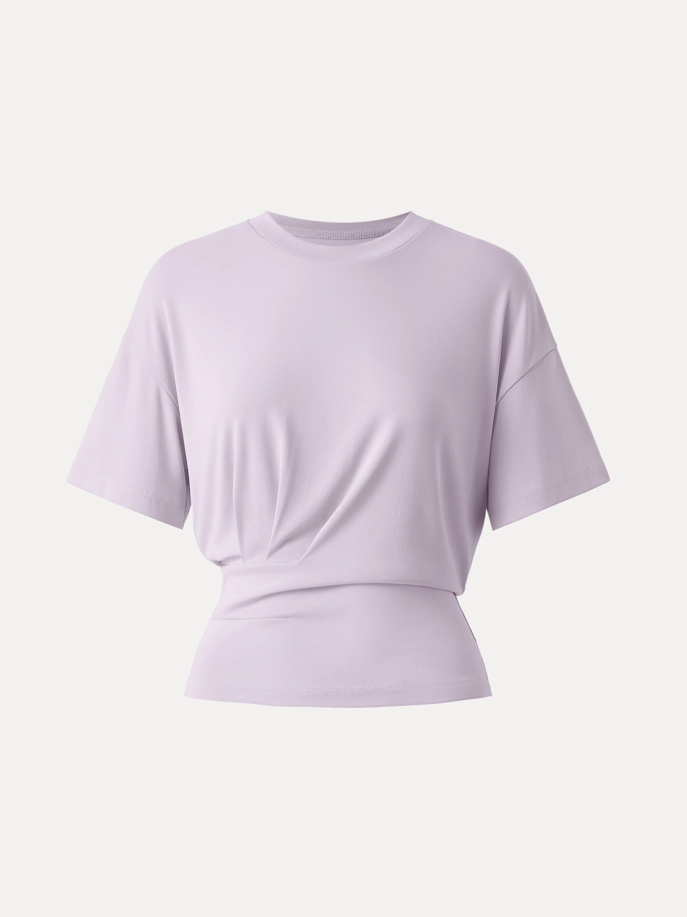 Crewneck Short Sleeve Tucked Tee - Image 20