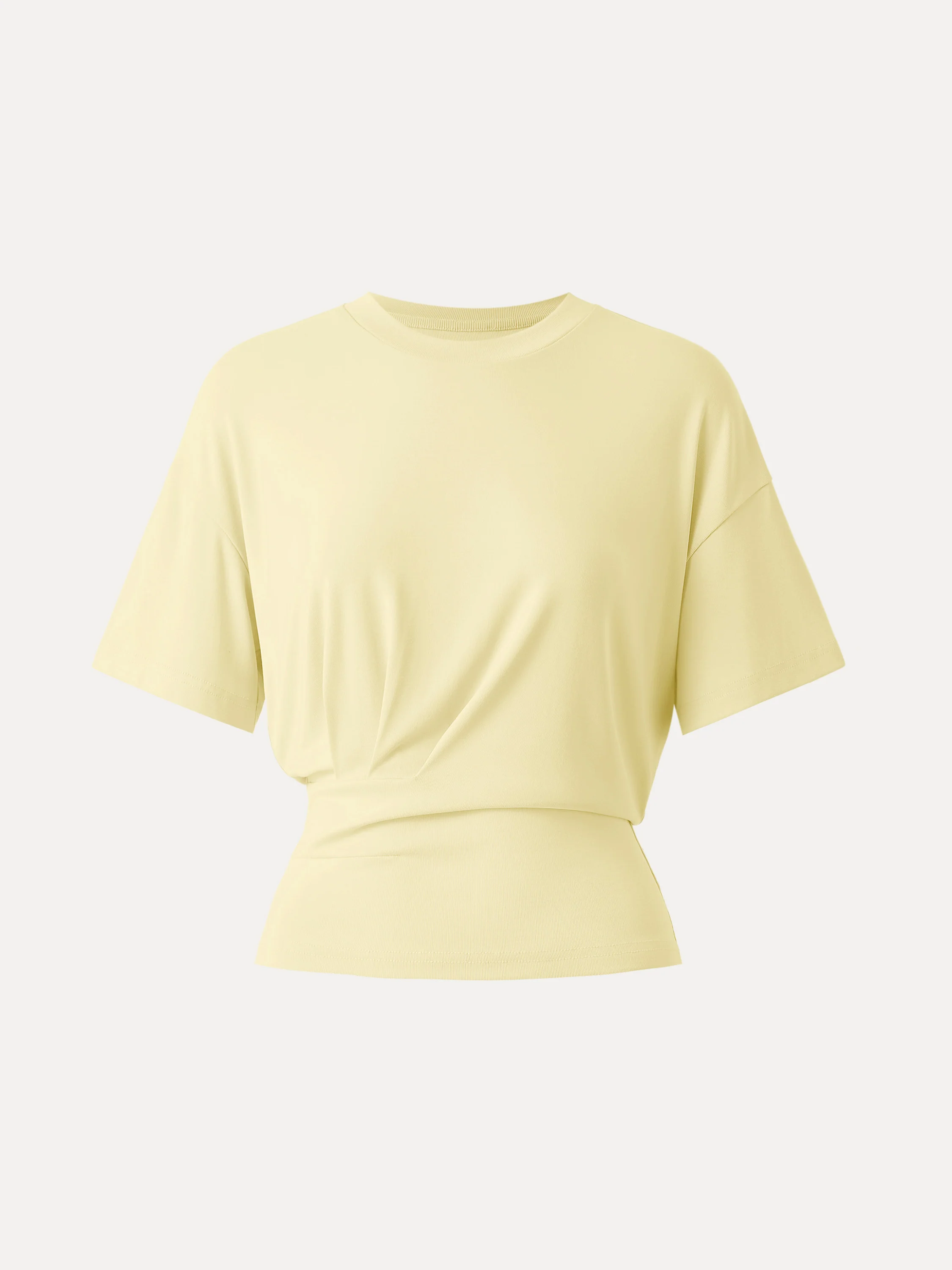 Crewneck Short Sleeve Tucked Tee - Image 21