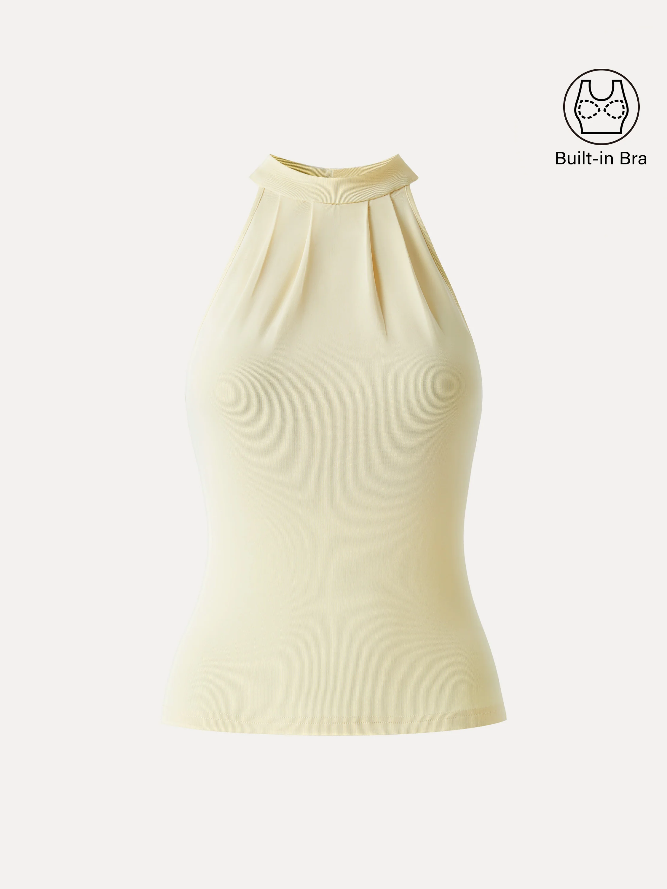 Sandwashed Halter Neck Tucked Bra Tank - Image 10
