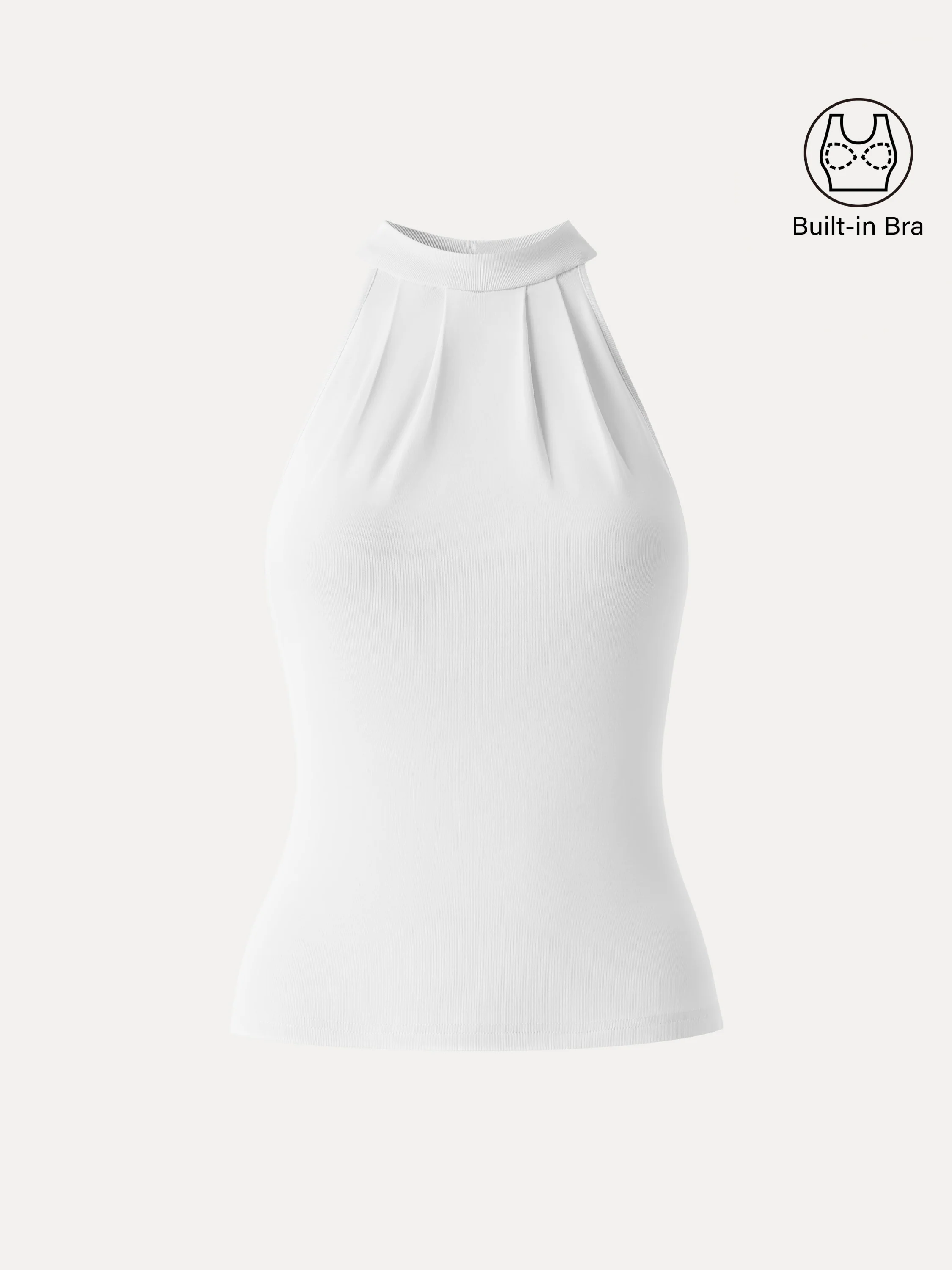 Sandwashed Halter Neck Tucked Bra Tank - Image 11