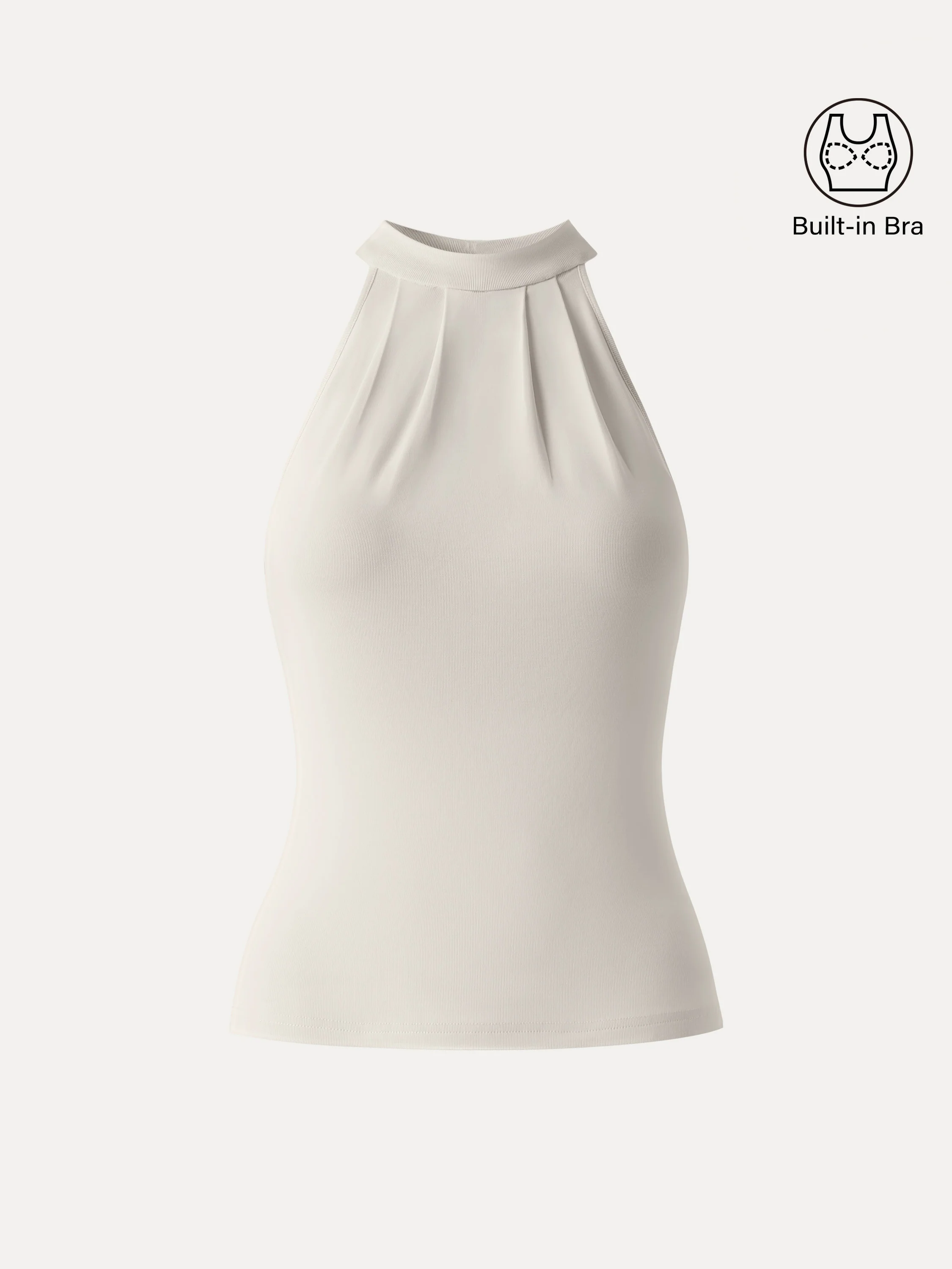 Sandwashed Halter Neck Tucked Bra Tank - Image 12