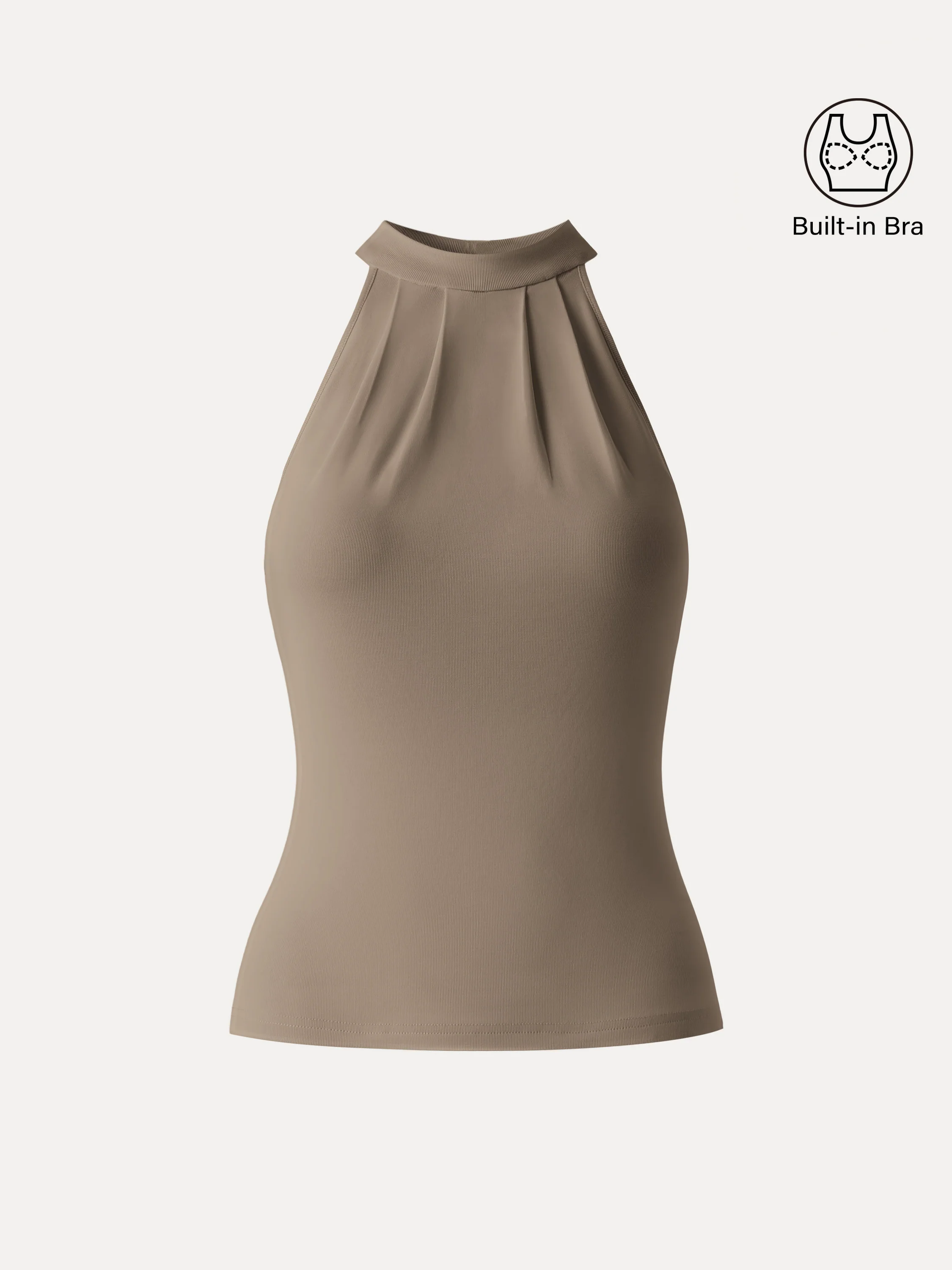 Sandwashed Halter Neck Tucked Bra Tank - Image 13
