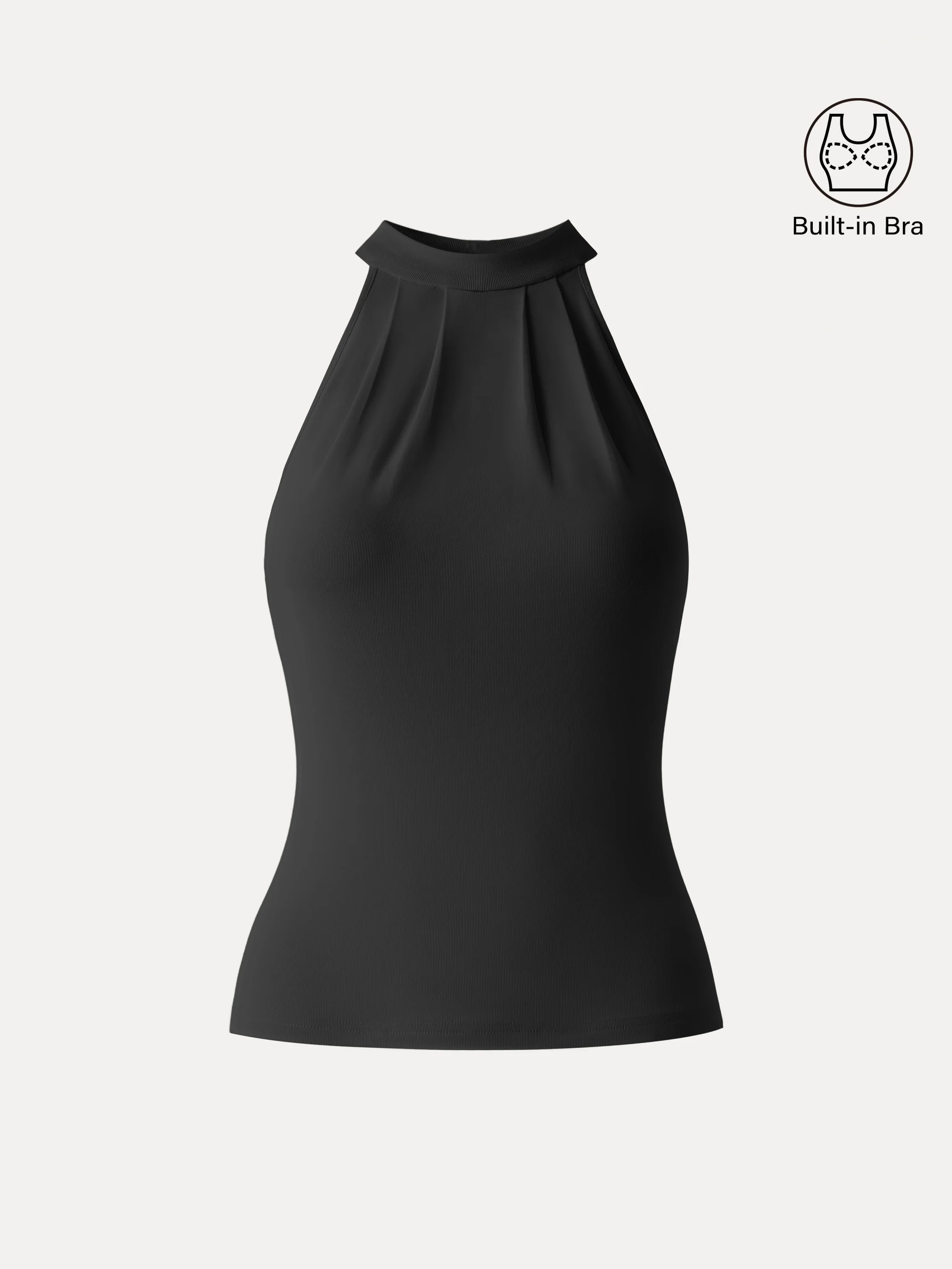 Sandwashed Halter Neck Tucked Bra Tank - Image 14